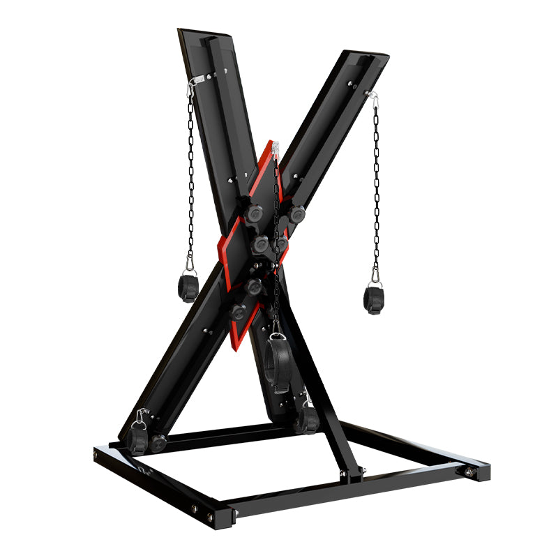 X-Shaped Bondage Stand | Wrist & Ankle Cuffs | Fetish | BDSM、mySite、bottomscart