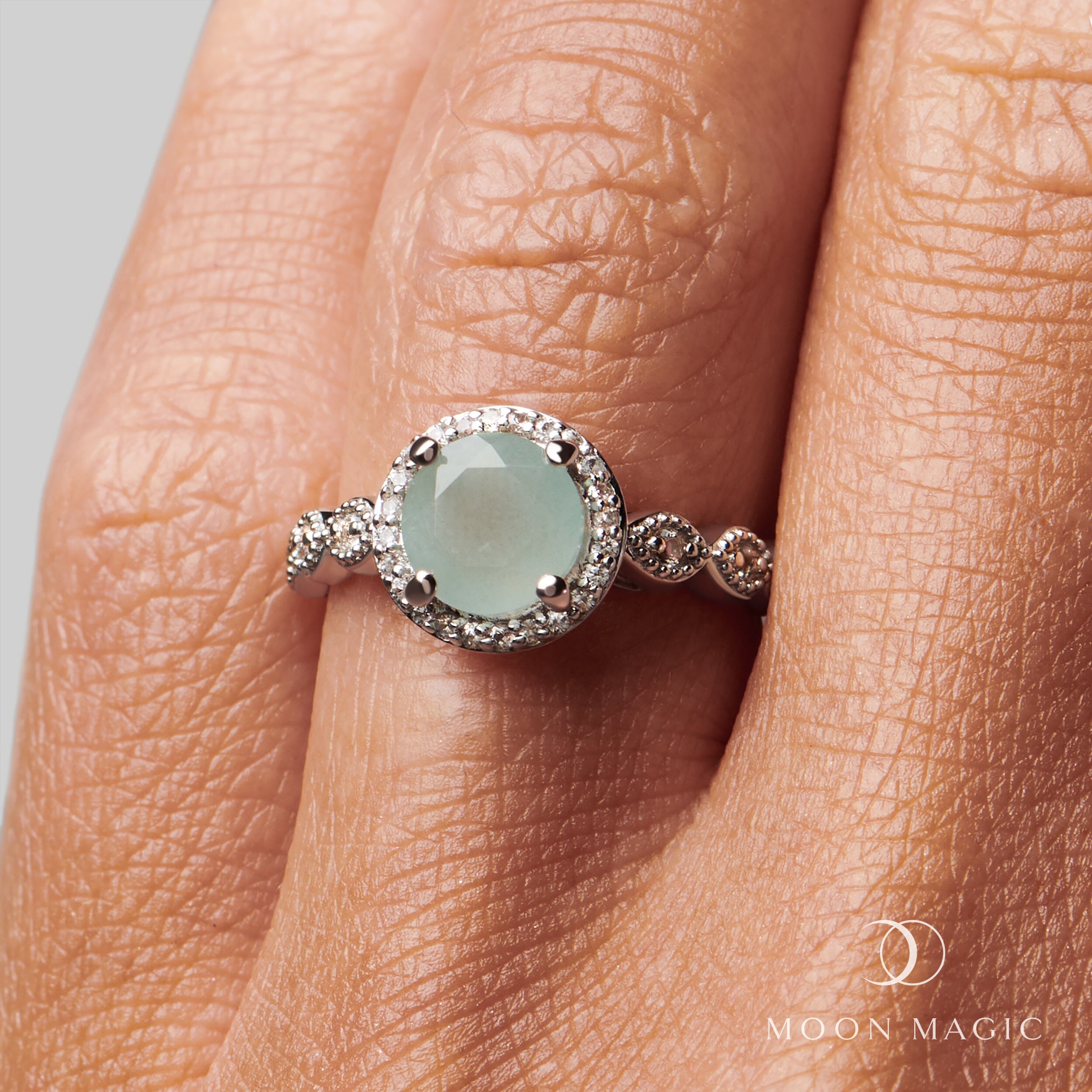 Aquamarine Lab Diamond Ring - Soulmate、mySite、hinf8tx79