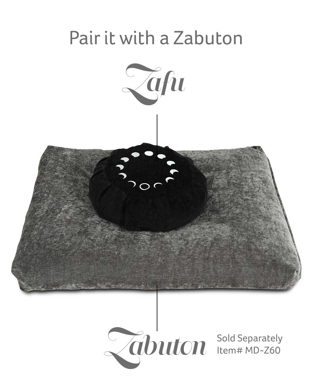 Moon Phase Black Zafu Meditation Cushion、mySite、topwebapps