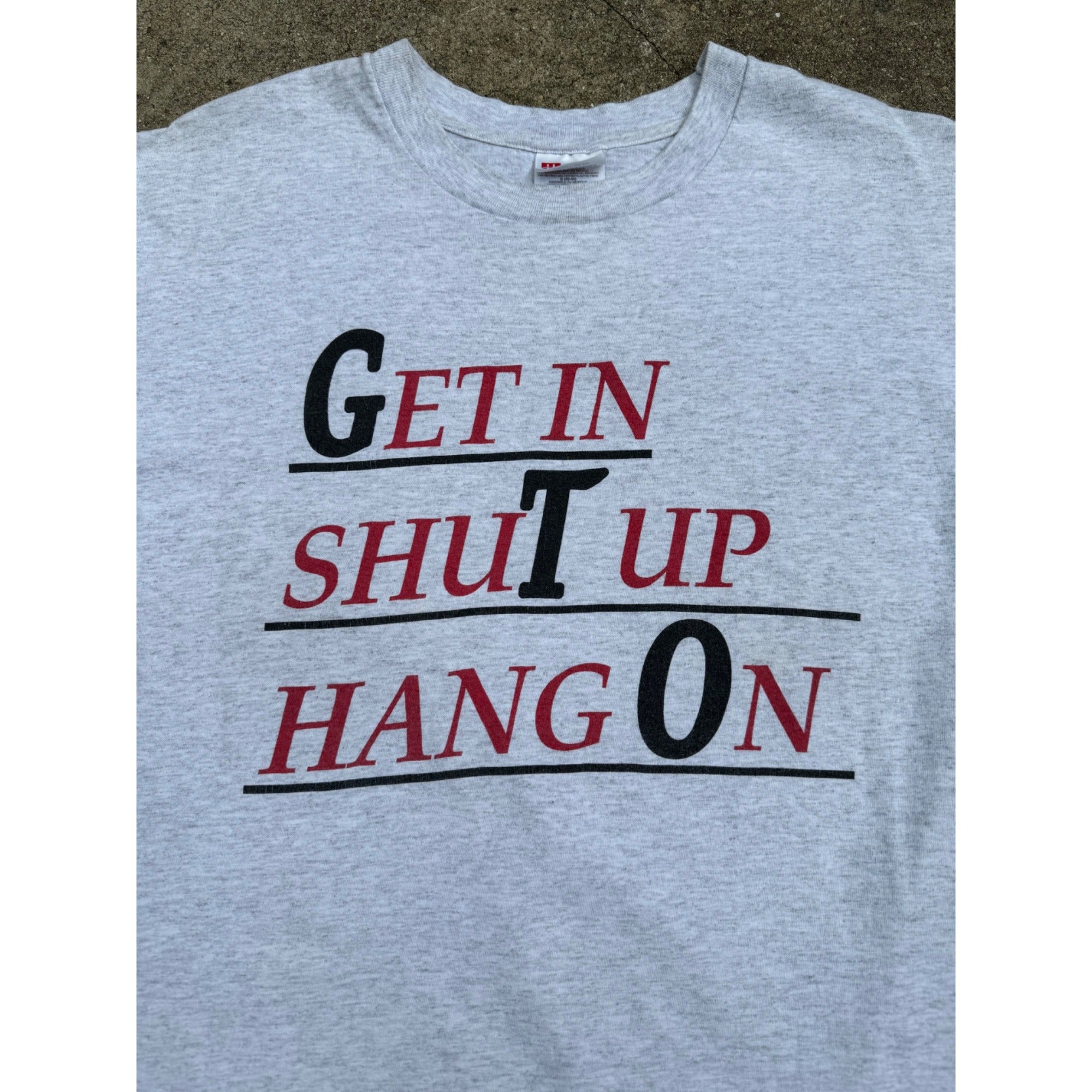90's Get In Shut Up Hang On GTO Single Stitch Tee T-Shirt Large、mySite、garagedoors4me
