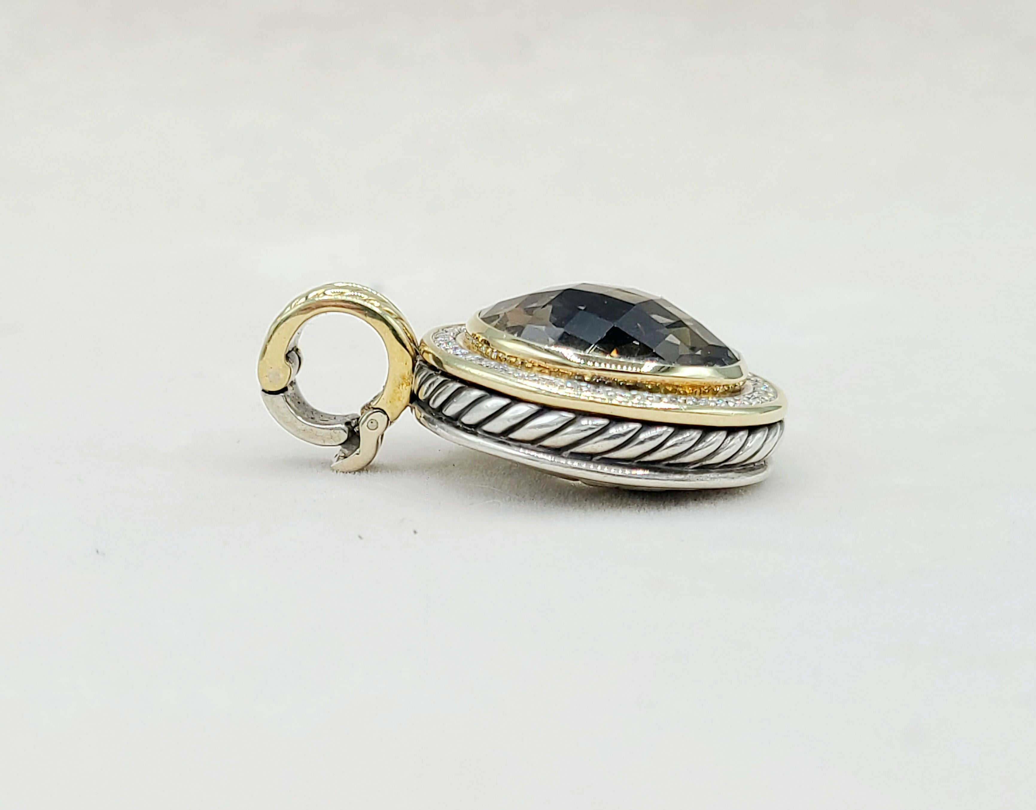 David Yurman Cerise Pendant Smoky Quartz, Diamonds & Gold、mySite、hinf8tx79