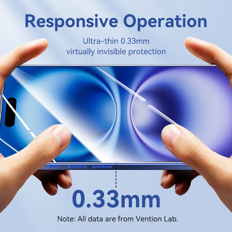 Vention HD Tempered Glass Screen Protector for iPhone 15 with Easy-Installation Tool、mySite、fannypackpong