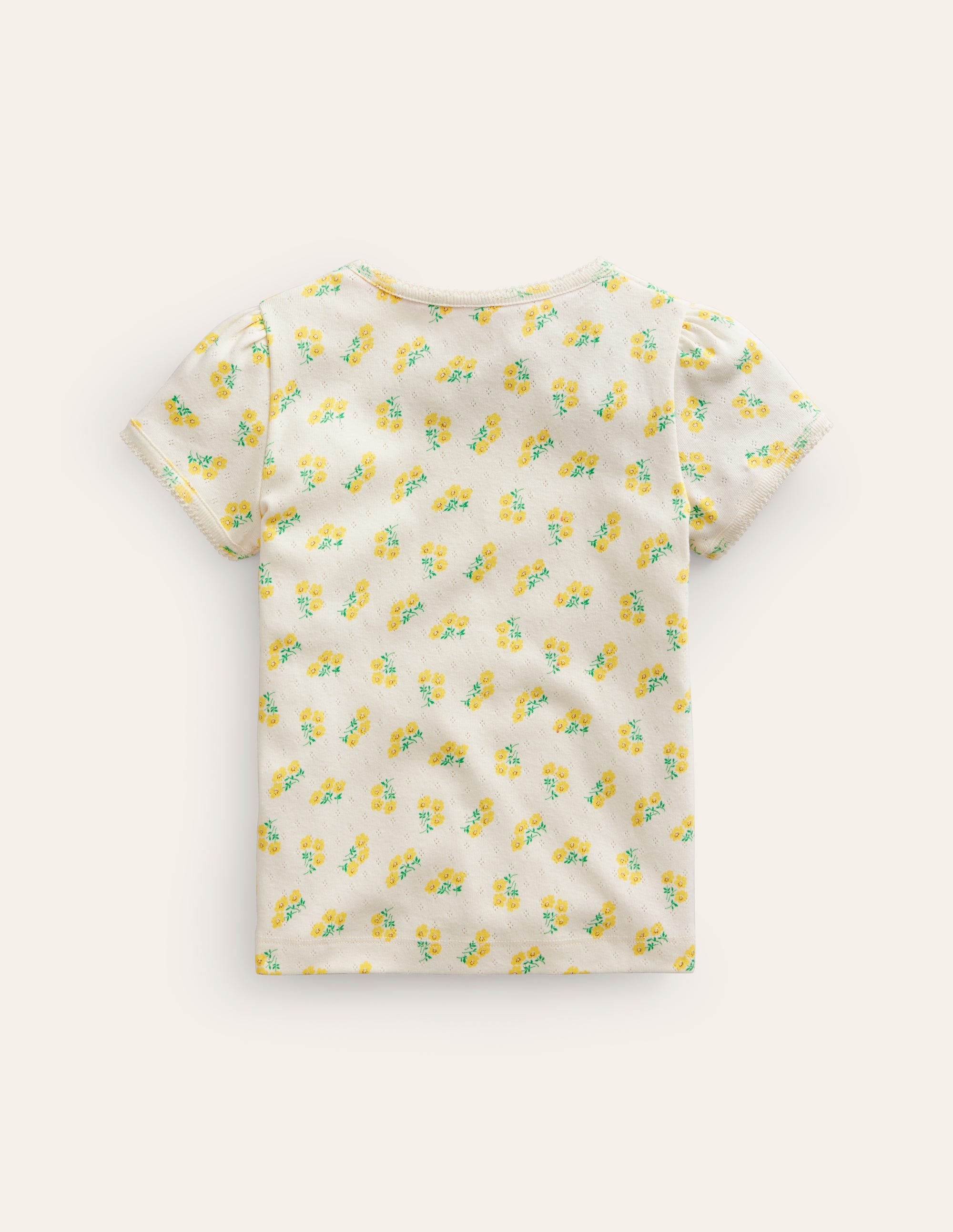  Short-sleeved Pointelle Top-Vanilla Pod Ditsy Floral、mySite、ashleygrahame