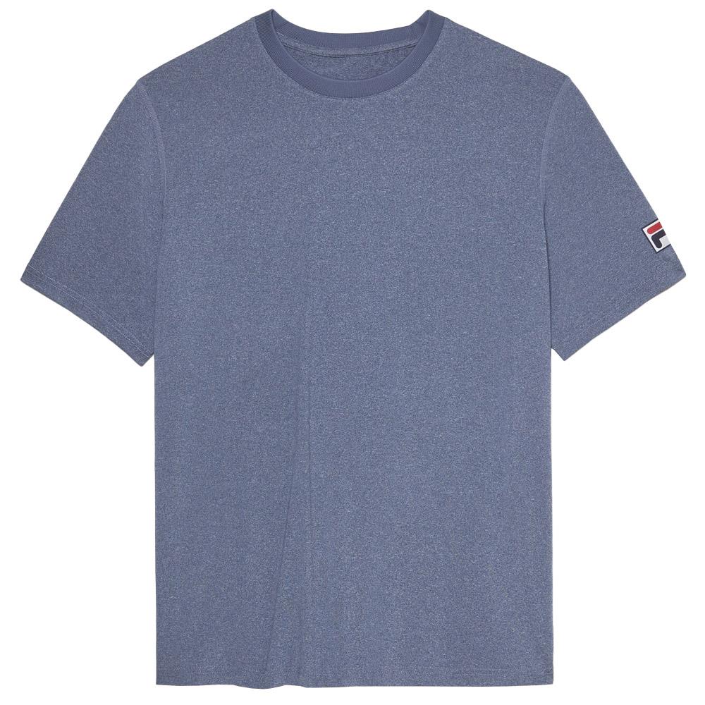 Fila Men's Essentials Short Sleeve Tennis Crew - Fila Navy Heather、mySite、neckold