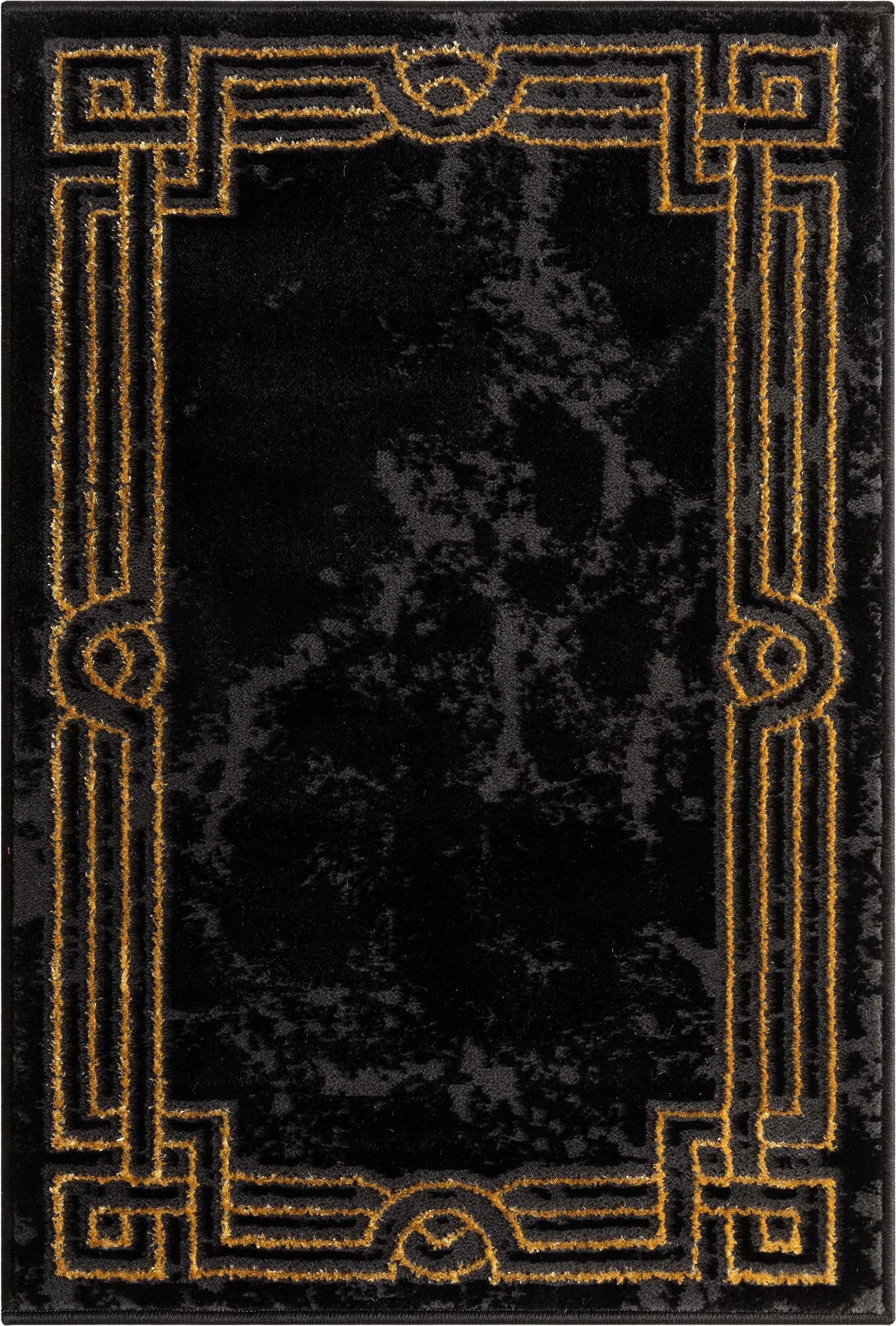 Huntington Retro Marble Border Glam Rug、mySite、gigharbornorthrealestate