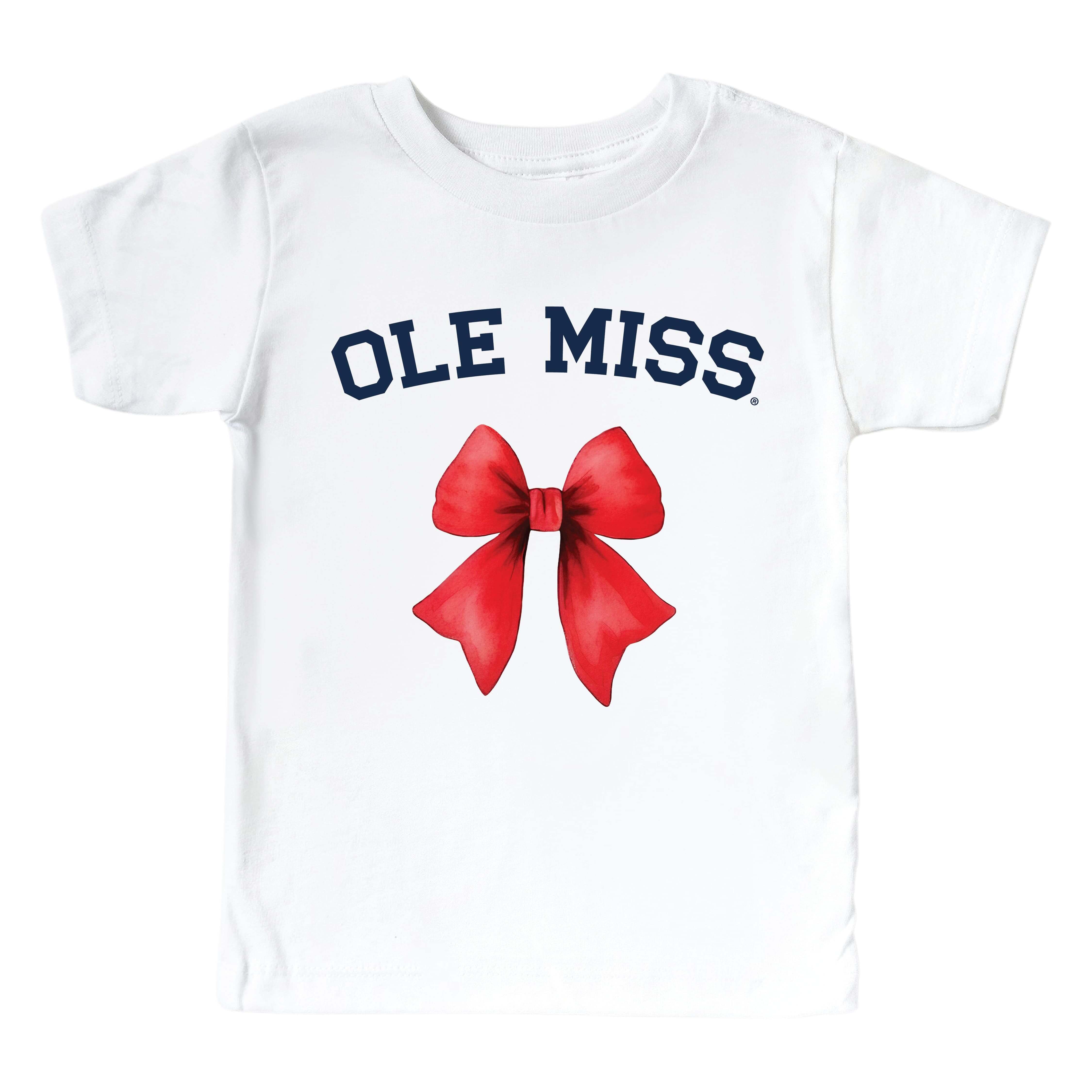  University of Mississippi | Footballs & Bows Kids Graphic Tee、mySite、layawaytickets