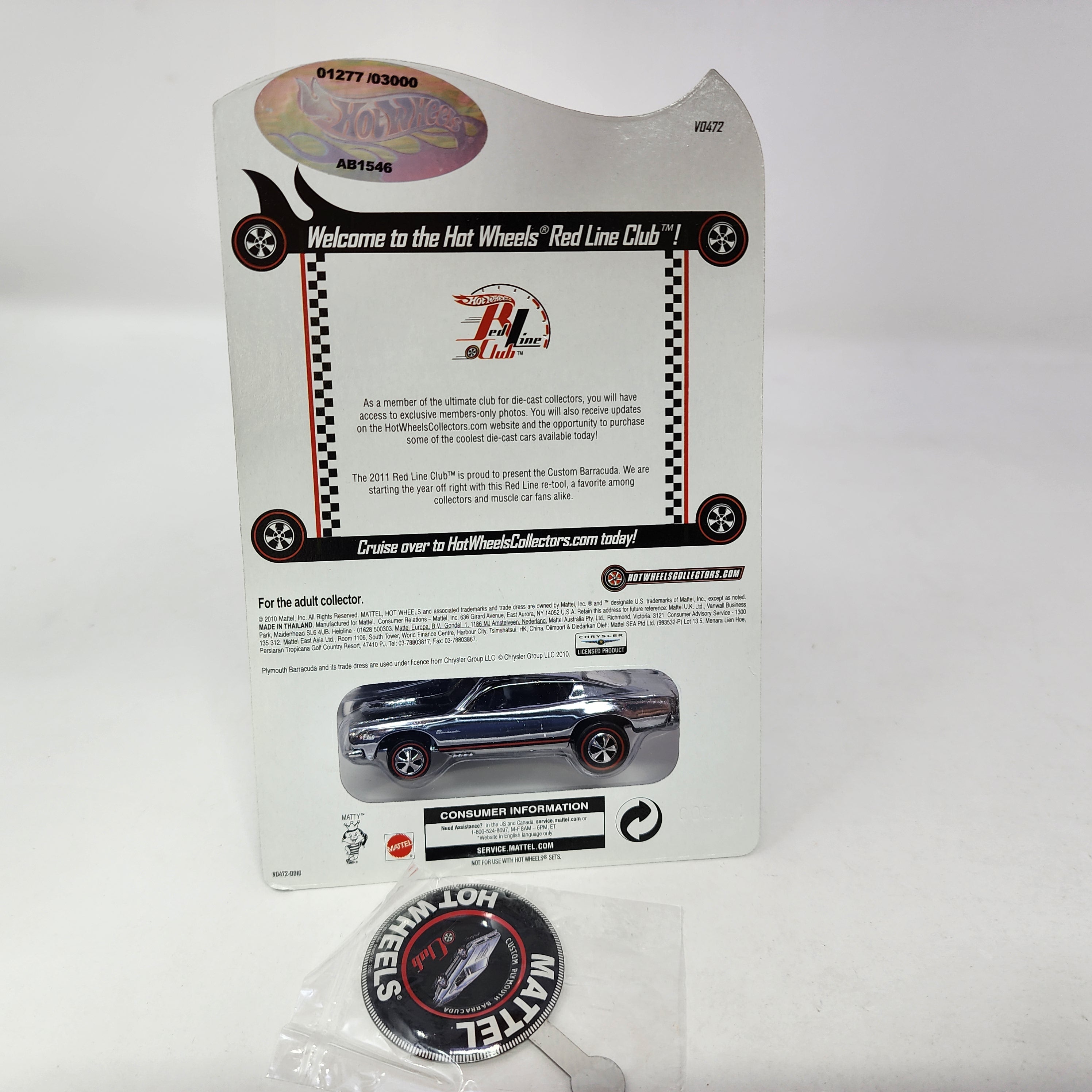 Custom Plymouth Barracuda Chrome * Hot Wheels Red Line Club RLC Exclusive、mySite、hgirdovlk