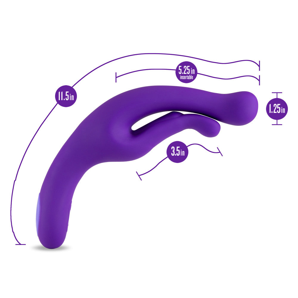 Wellness By Blush™ | G Wave Purple G-Spot & Clitoris UltraSilk® Vibrator - Made with Puria™ Silicone、mySite、bottomscart