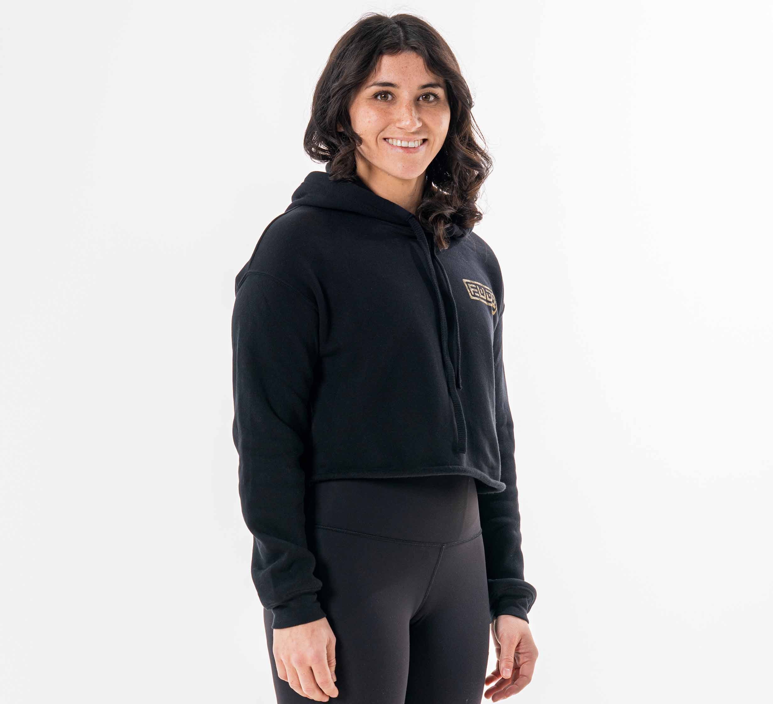 Womens Crop Hoodie Black、mySite、gigharbornorthrealestate