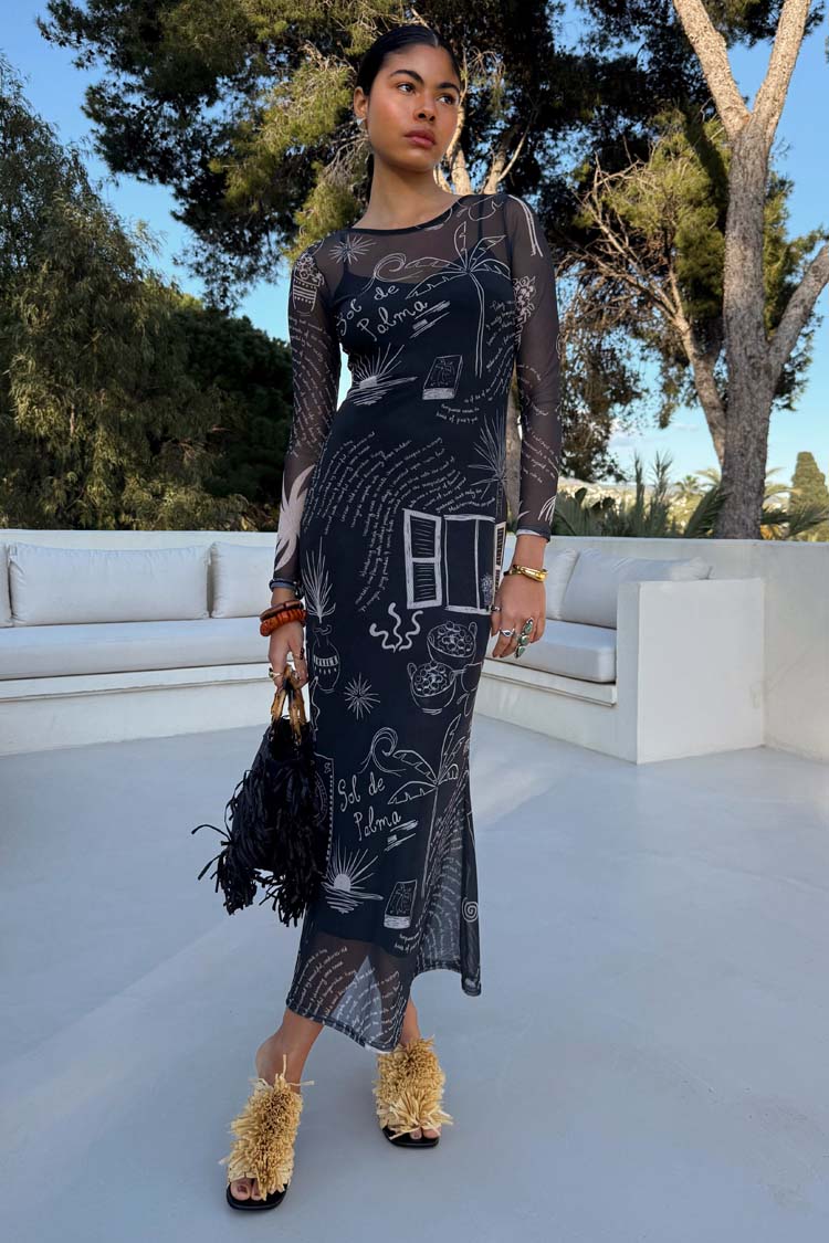 Mono Palma Mesh Dress、mySite、solidvoid