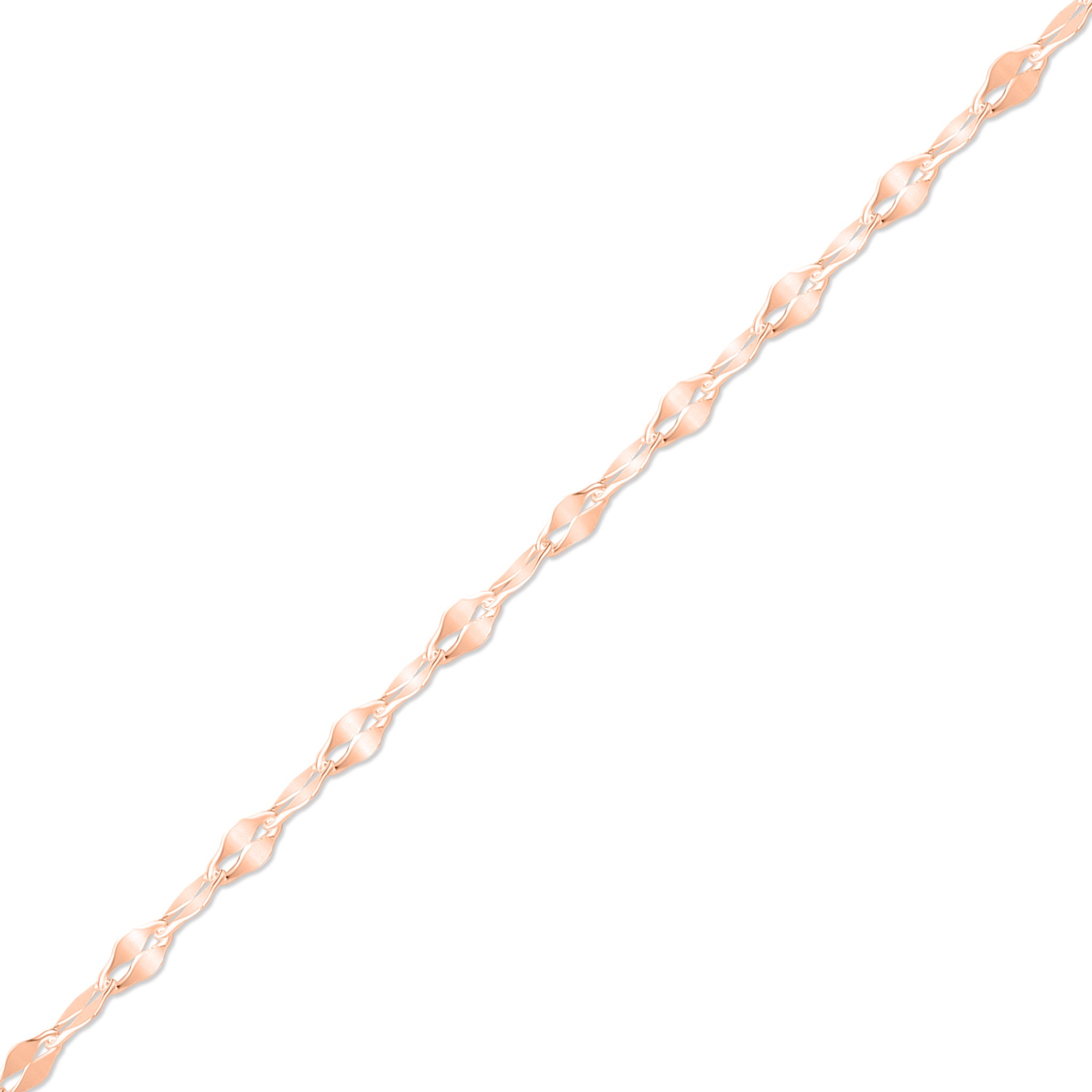 2.0 mm Lip Chain 14K Solid Rose Gold Permanent Jewelry - By the Inch / PMJ0018、mySite、dreamappss