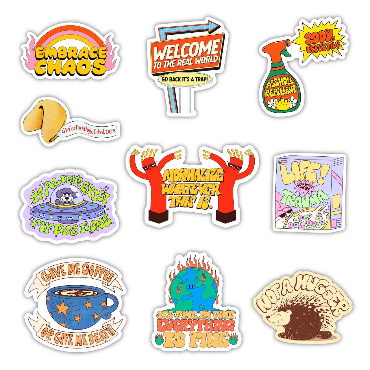  Sarcastic Sticker 10 Pack、mySite、ghnorth