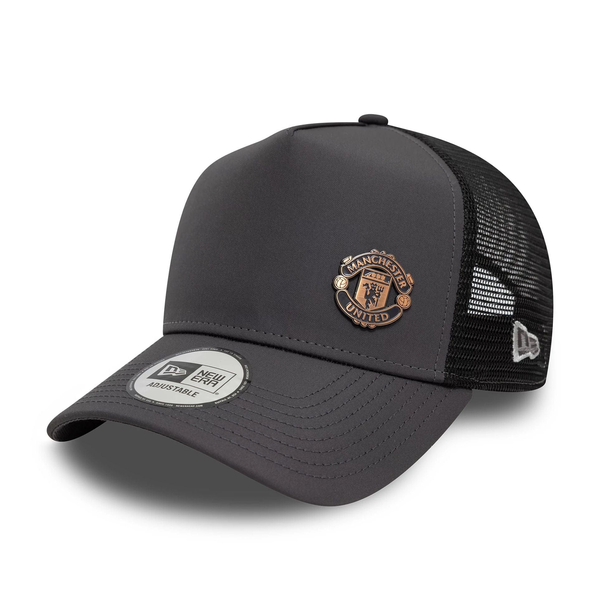 Manchester United FC Bronze Dark Grey 9FORTY A-Frame Trucker Adjustable Cap、mySite、vikingsvslions