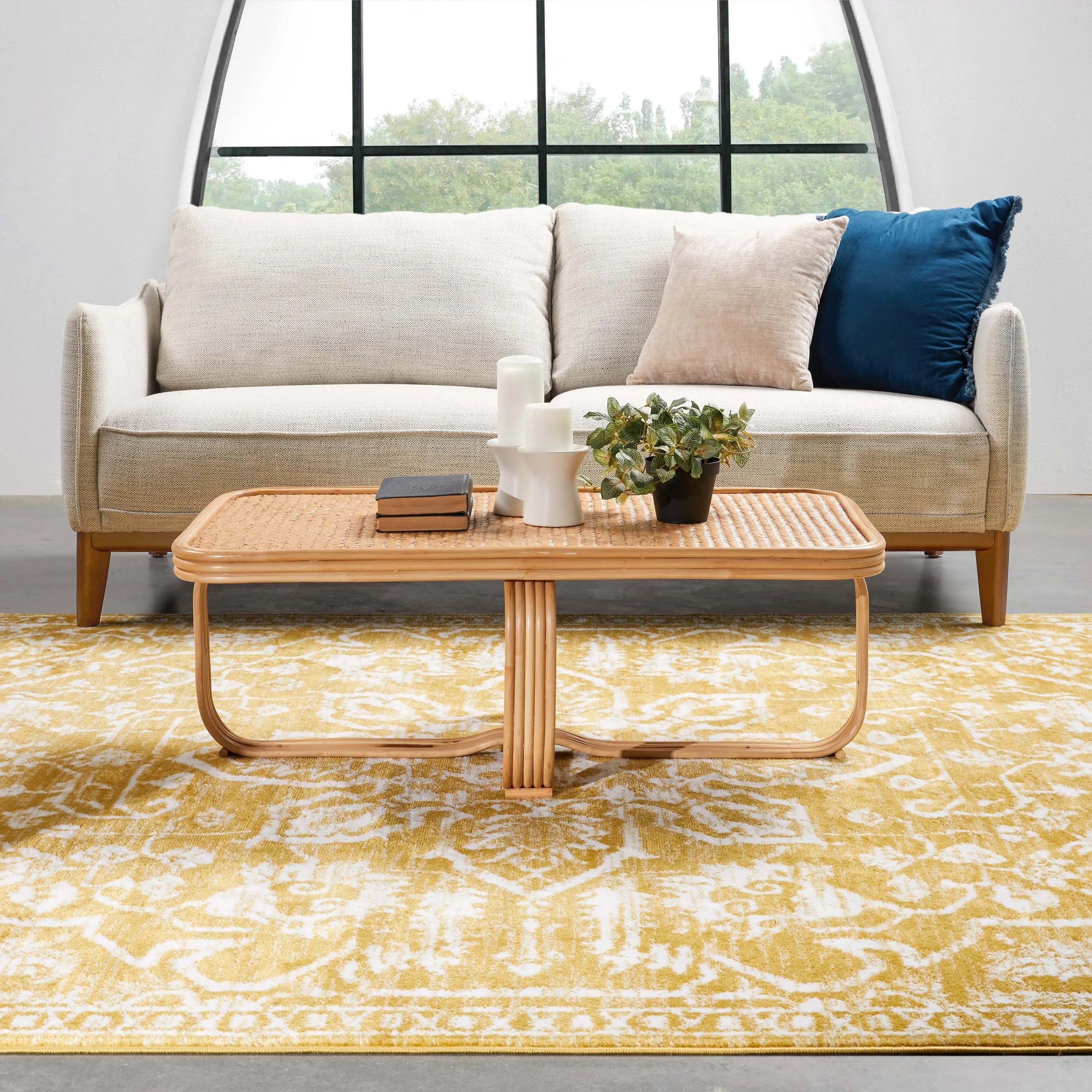 Disa Vintage Medallion Gold Soft Rug By Chill Rugs、mySite、gigharbornorthrealestate