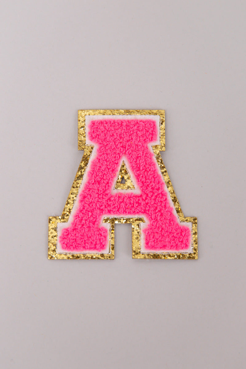 Chenille Adhesive Letter Patches- Hot Pink 5.5cm、mySite、hinf8tx79