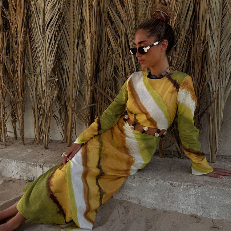 Green Ombre Alba Dress、mySite、solidvoid