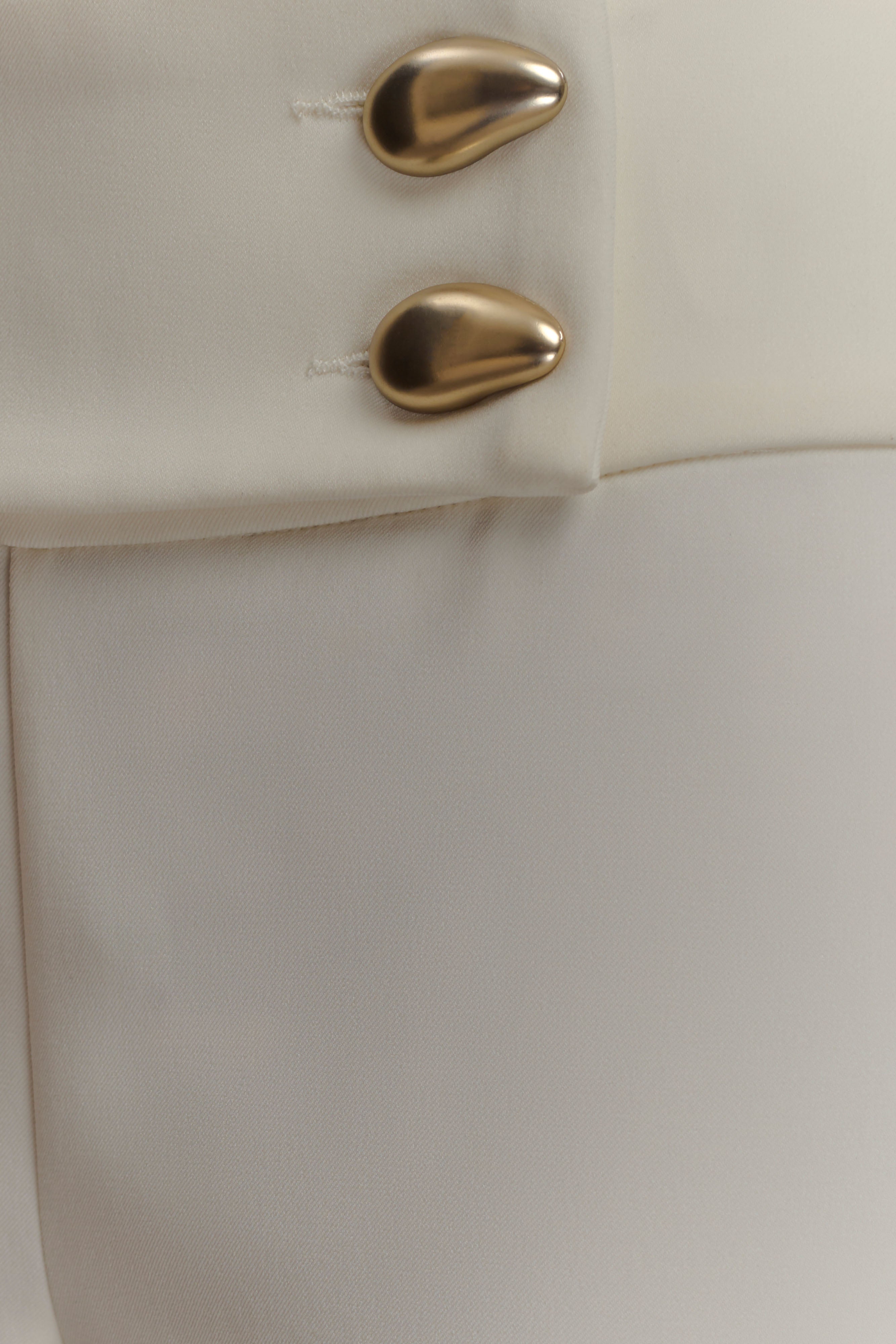 Lindie Straight Leg Suiting Pants - Ivory、mySite、solidvoid