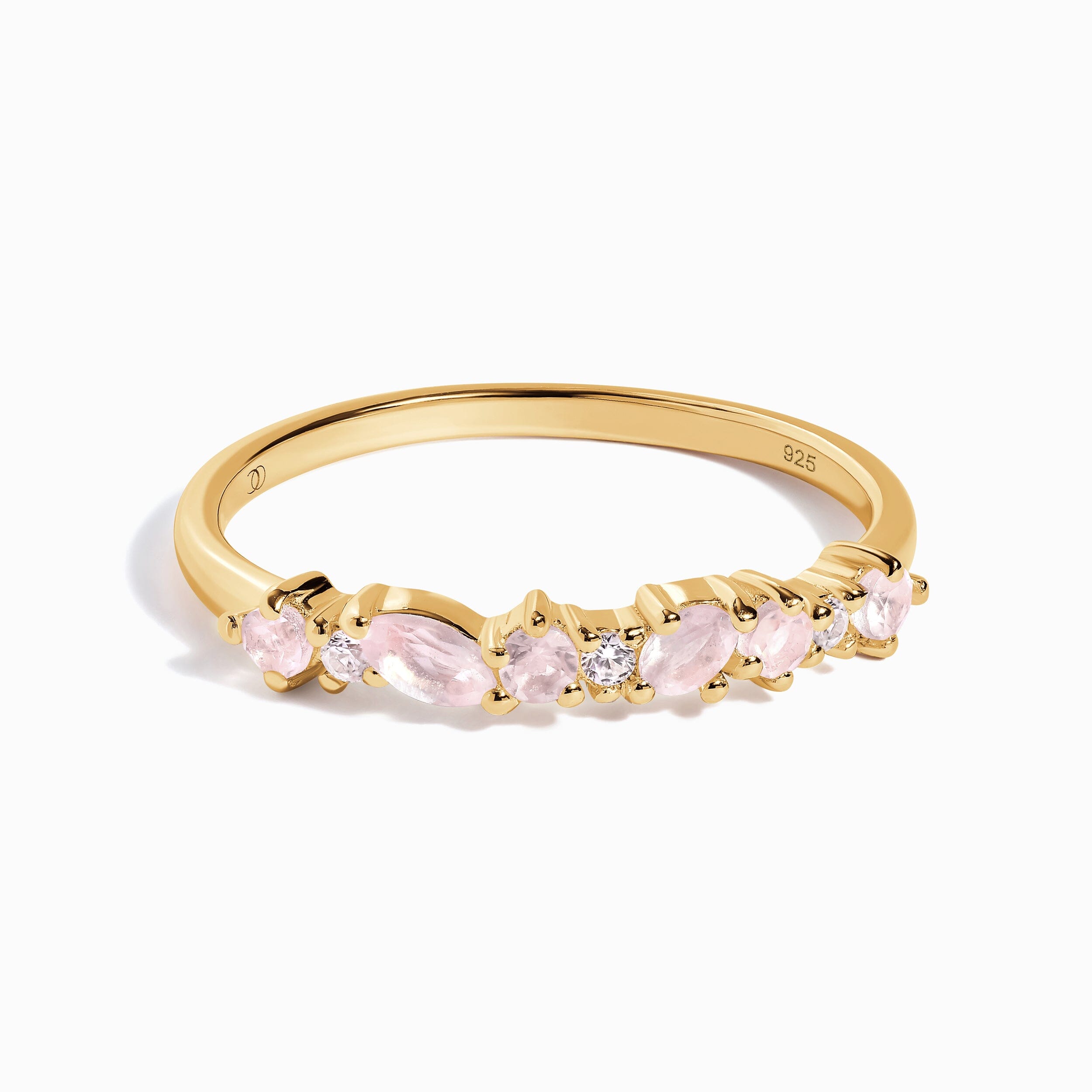 Rose Quartz White Zircon Ring - Grace、mySite、hinf8tx79