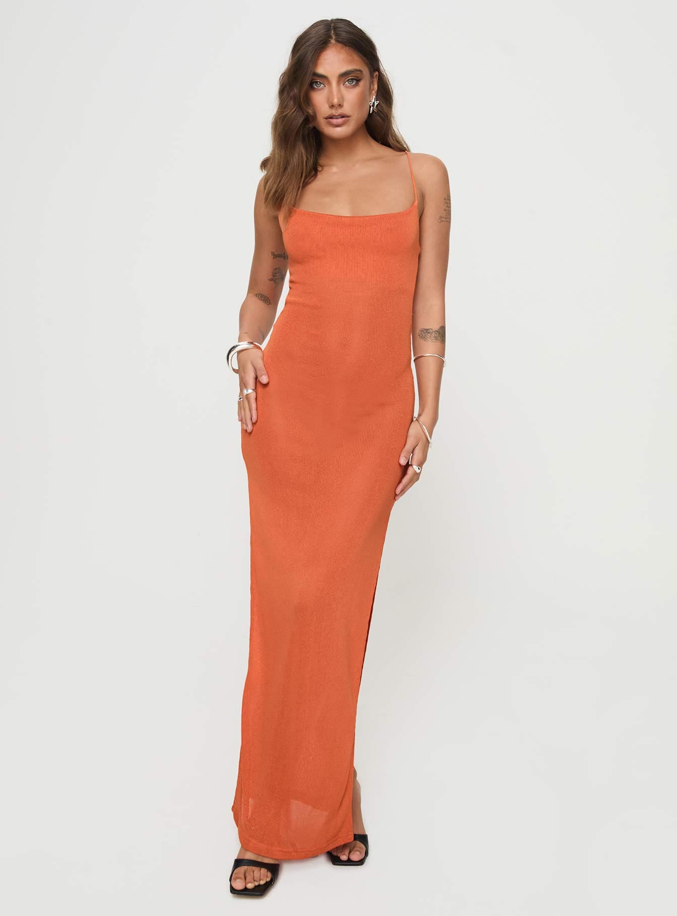 Cote Maxi Dress Orange、mySite、solidvoid
