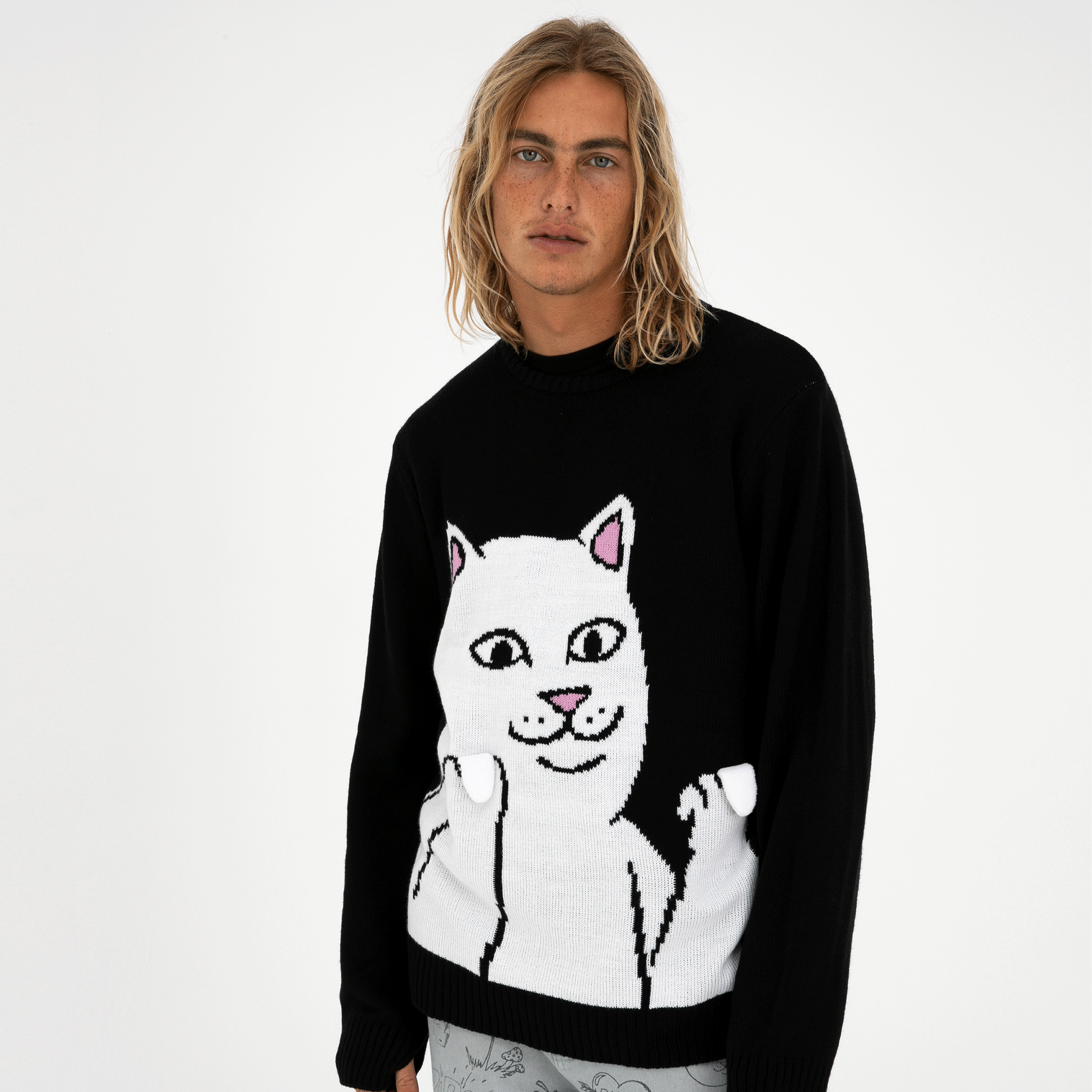  Lord Nermal Flippy Knitty Sweater (Black)、mySite、merchandisen