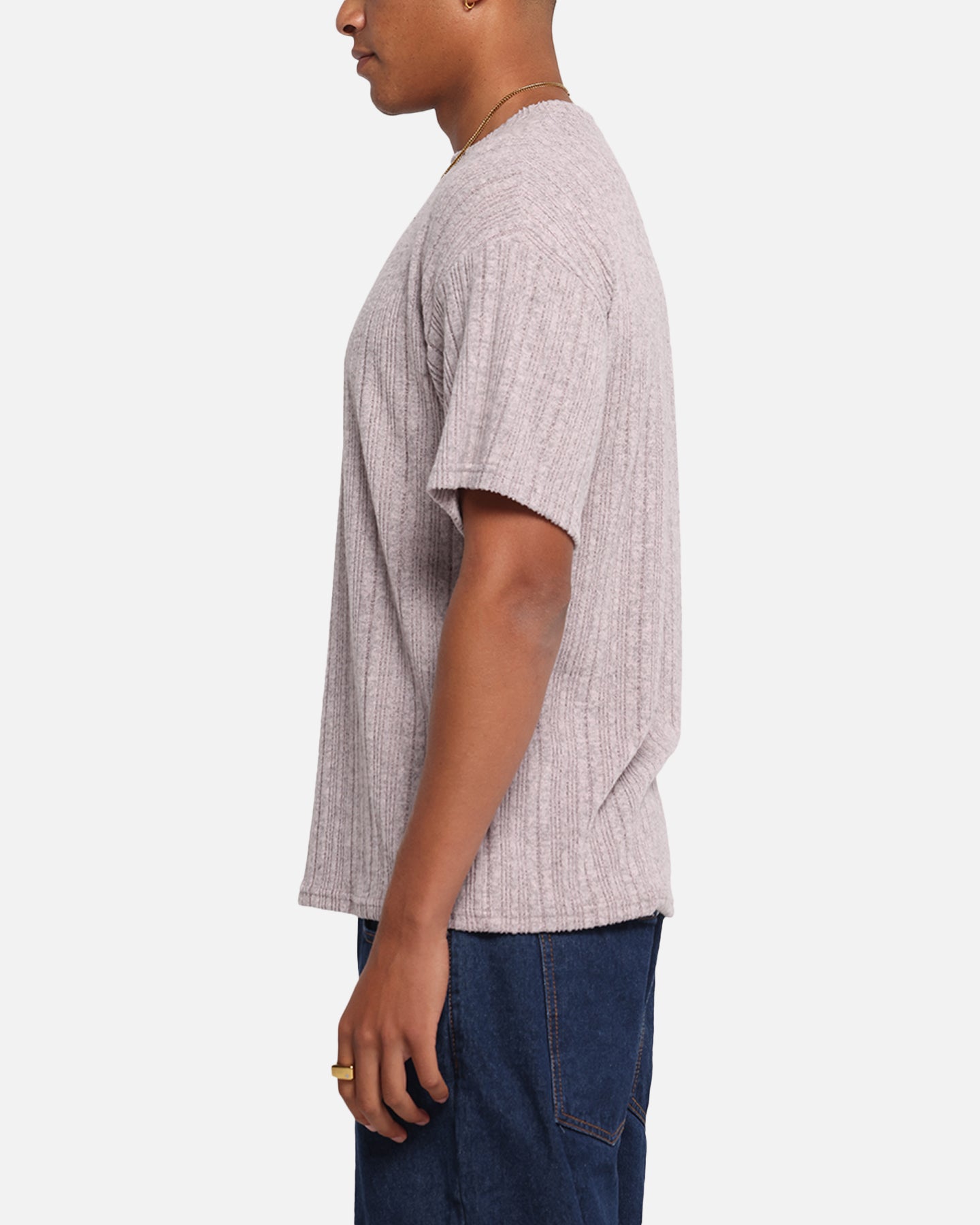 XXIII Rib Knit T-Shirt Pink Marle、mySite、zt4zffjzw