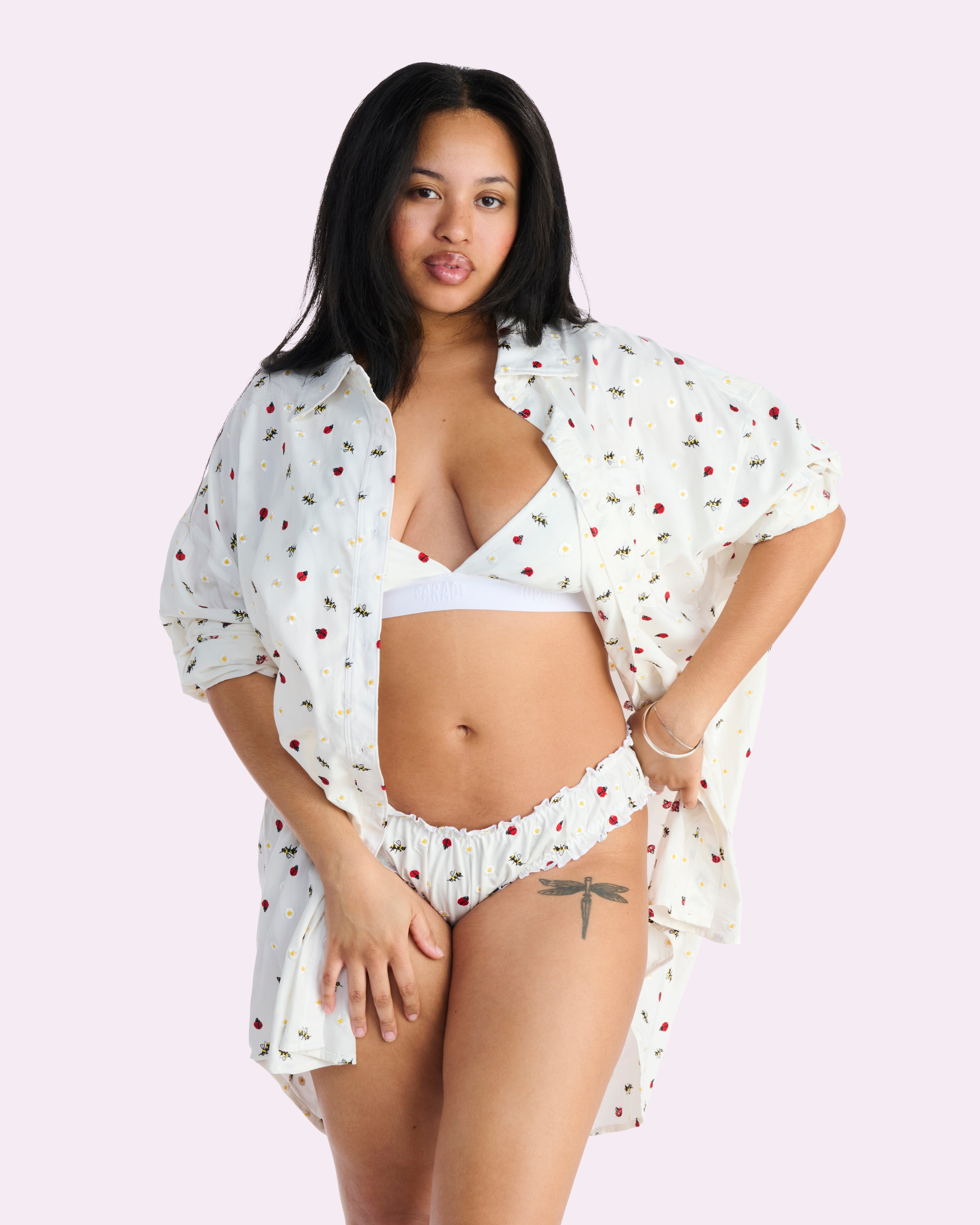 Parade Poplin Oversized Long Sleeve Button-Down Shirt | Parade Poplin (Garden Embroidery)、mySite、bengalsvssteelers