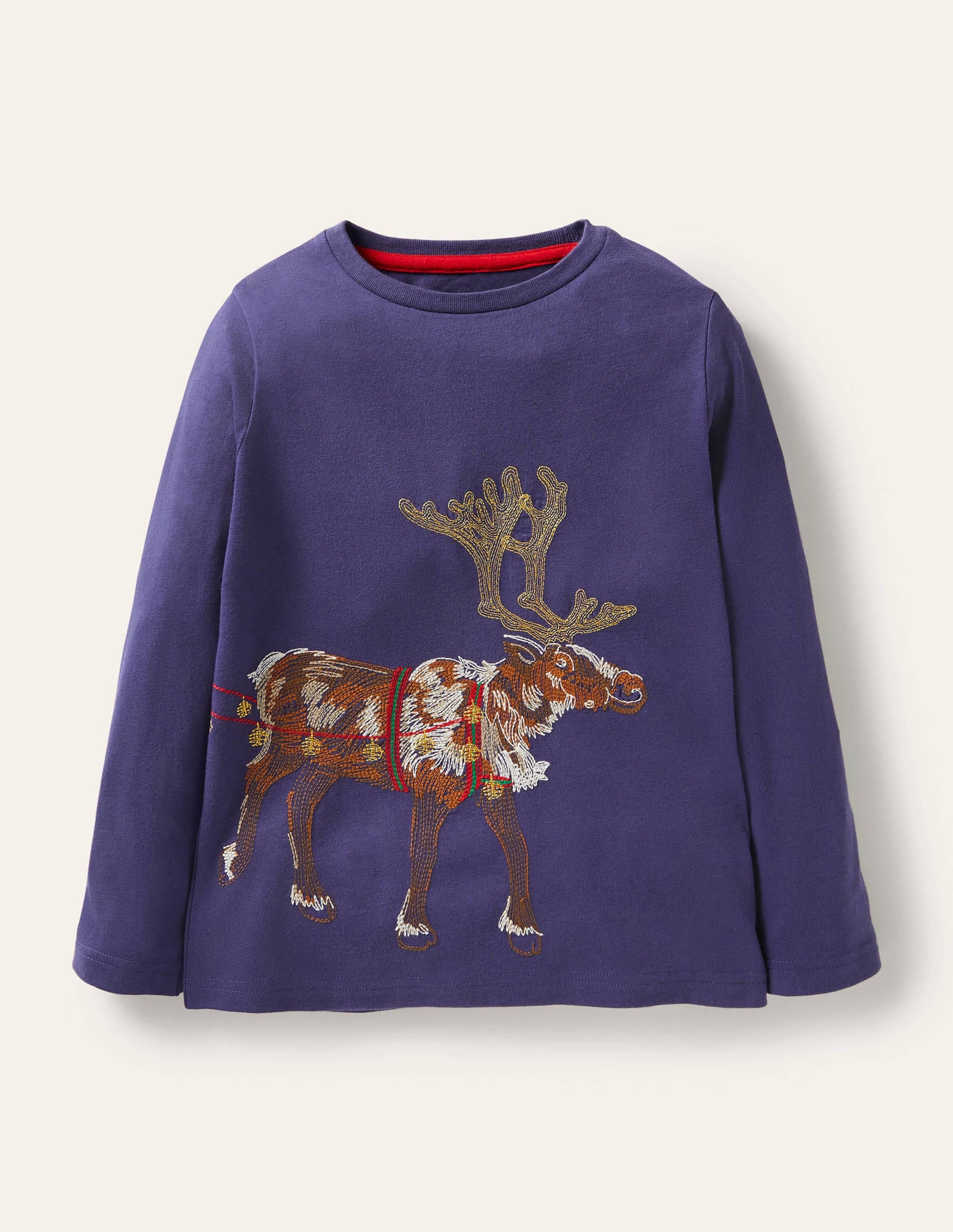  Festive Superstitch T-shirt-Starboard Blue Sleigh、mySite、ashleygrahame