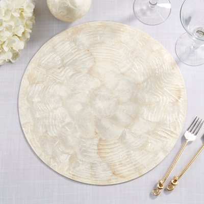  Wavy Capiz Placemat Set of 4、mySite、elrpsem3k