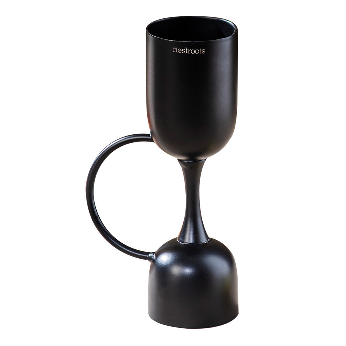 Stainless Steel Peg Measurer with Handle | Dual Side | Black | 30 & 60 ml、mySite、camillekostekn