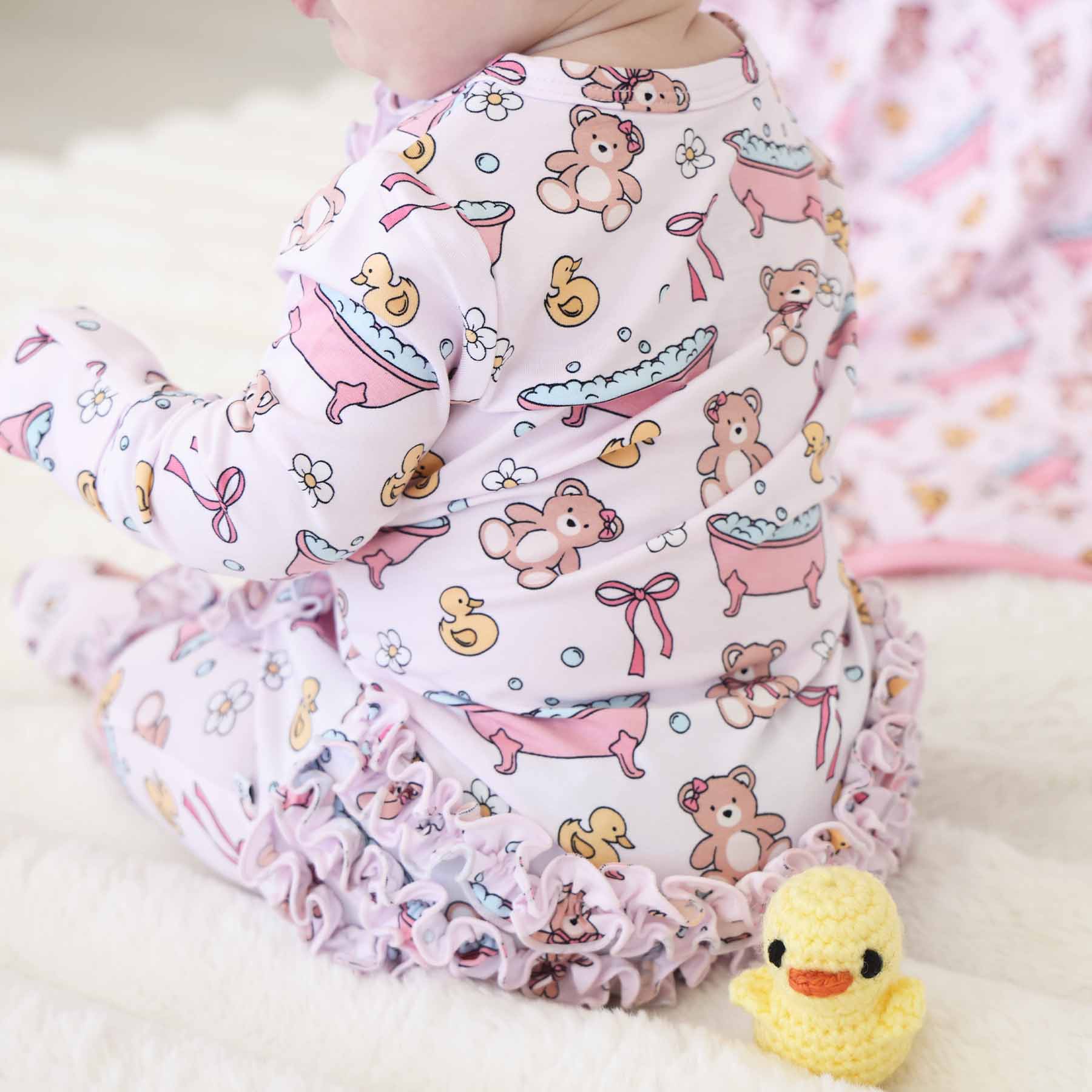  Bathtime Besties Ruffle Zipper Footie | Pink、mySite、layawaytickets