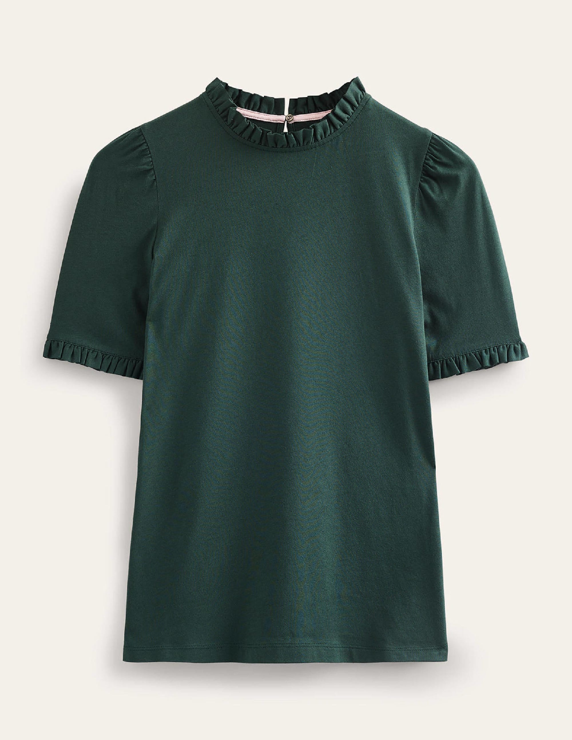  Supersoft Frill Detail T-shirt-Chatsworth Green、mySite、ashleygrahame