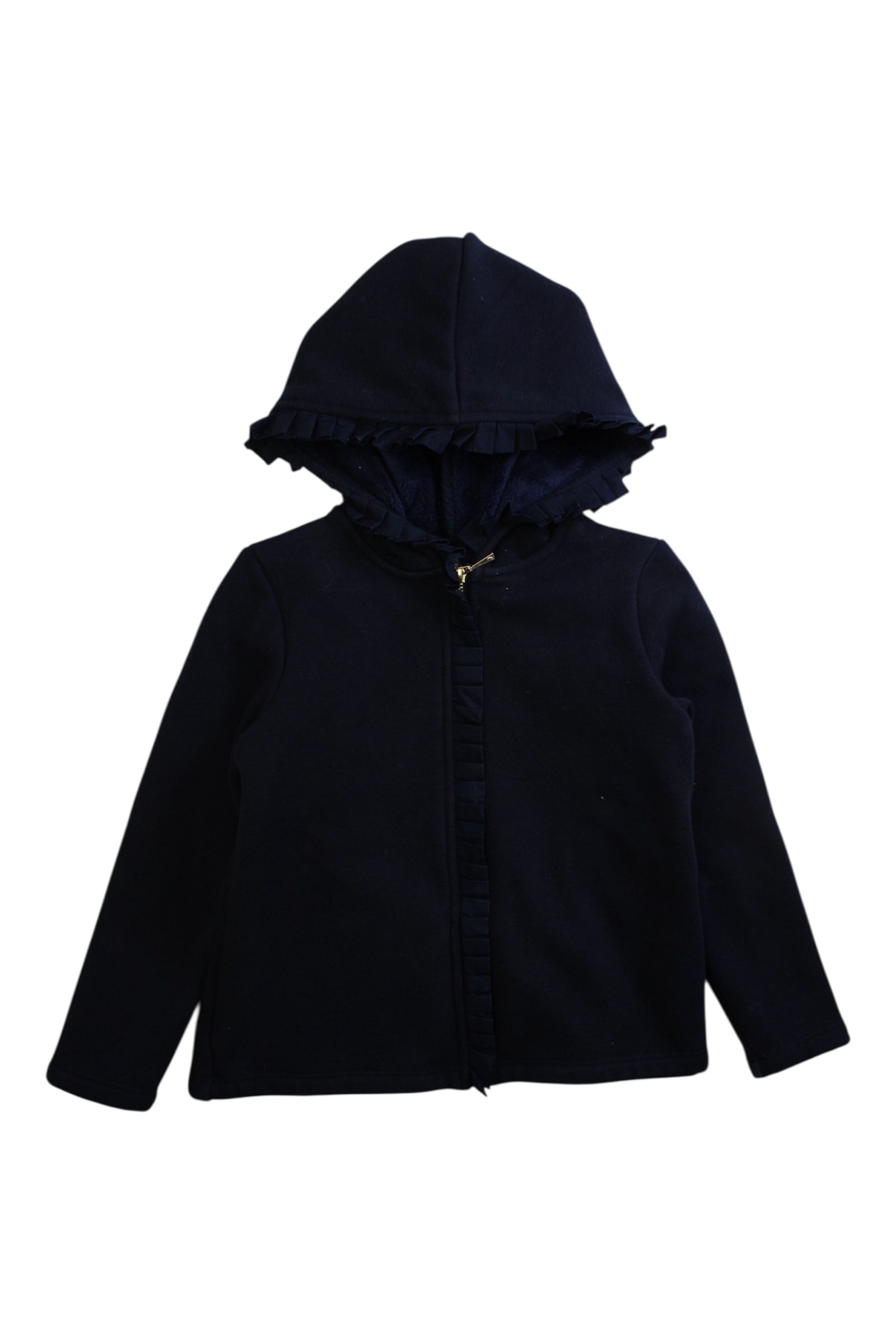 Jacadi Hooded Coat With Ruffle Trim Size 6T、mySite、g9winljtr