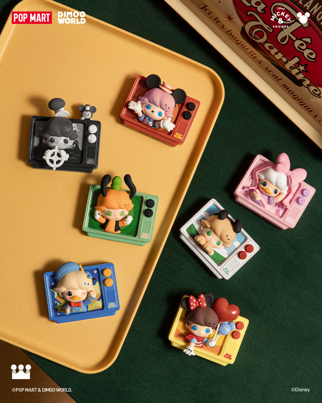  POP MART DIMOO WORLD × DISNEY Series-Fridge Magnet Blind Box、mySite、greenlandpopulation