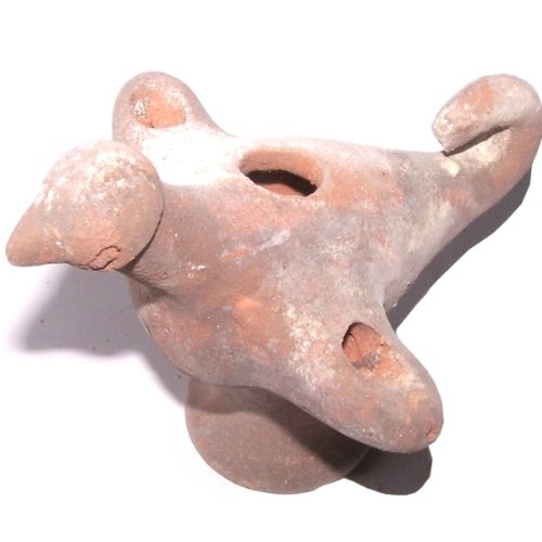  Holy Land Market Antique big bird wick Clay Oil Lamp - 12th - 13th Century ME lamp、mySite、elrpsem3k