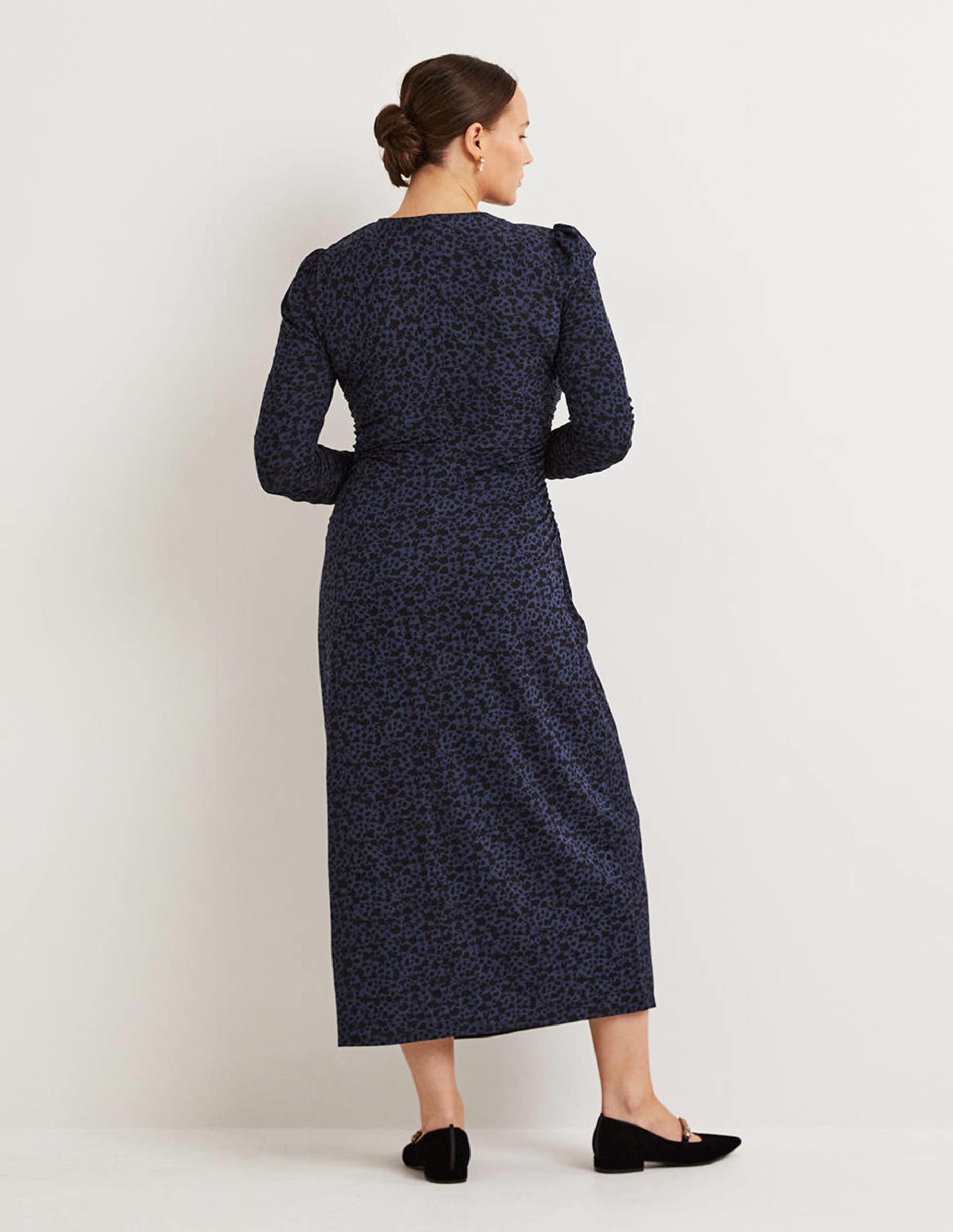  Ruched Jersey Midi Dress-Mariner Blue, Meadow Sprig、mySite、ashleygrahame