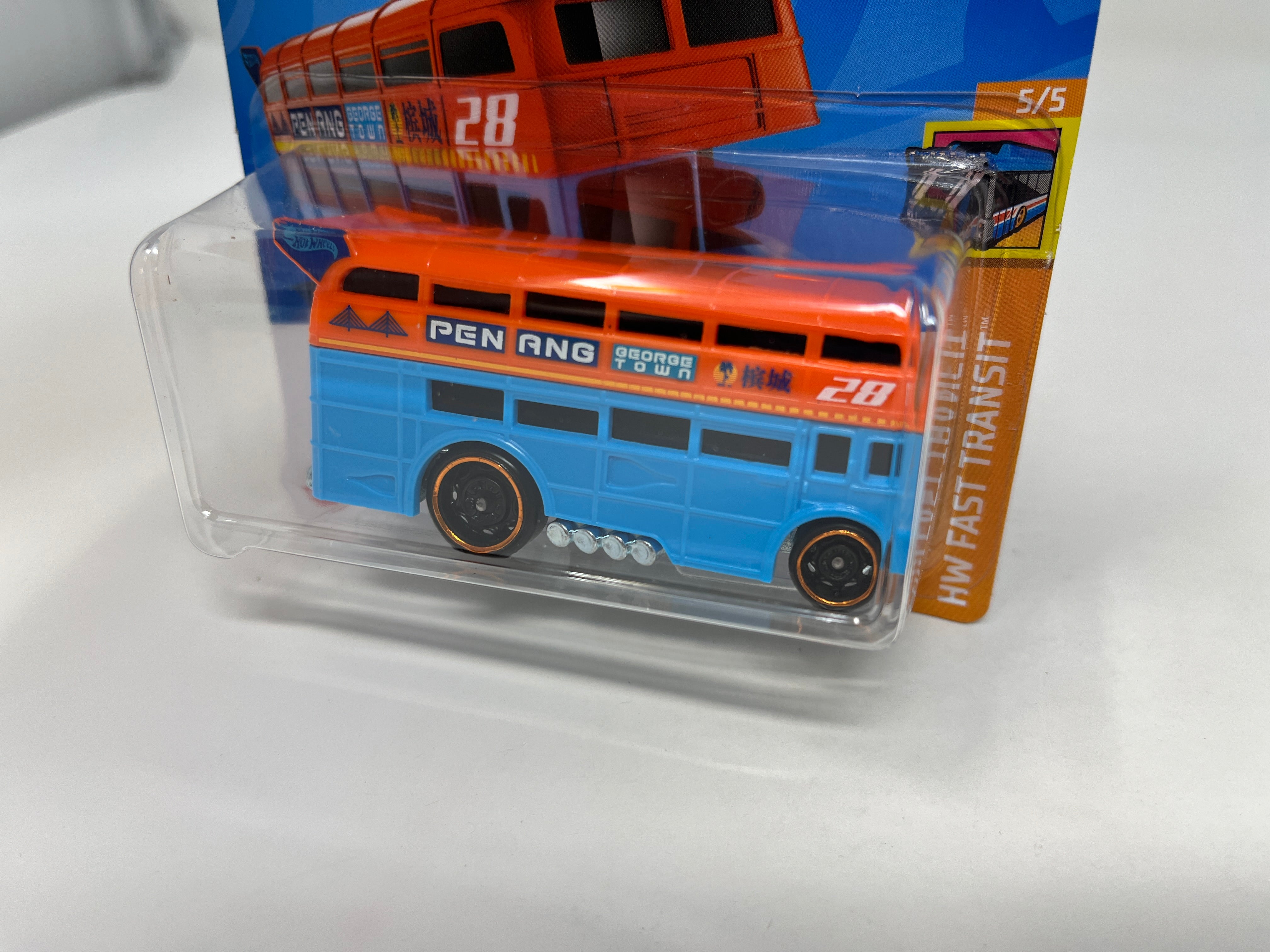 Trouble Decker #126 * Orange/Blue * 2024 Hot Wheels SHORT CARD Case L、mySite、hgirdovlk