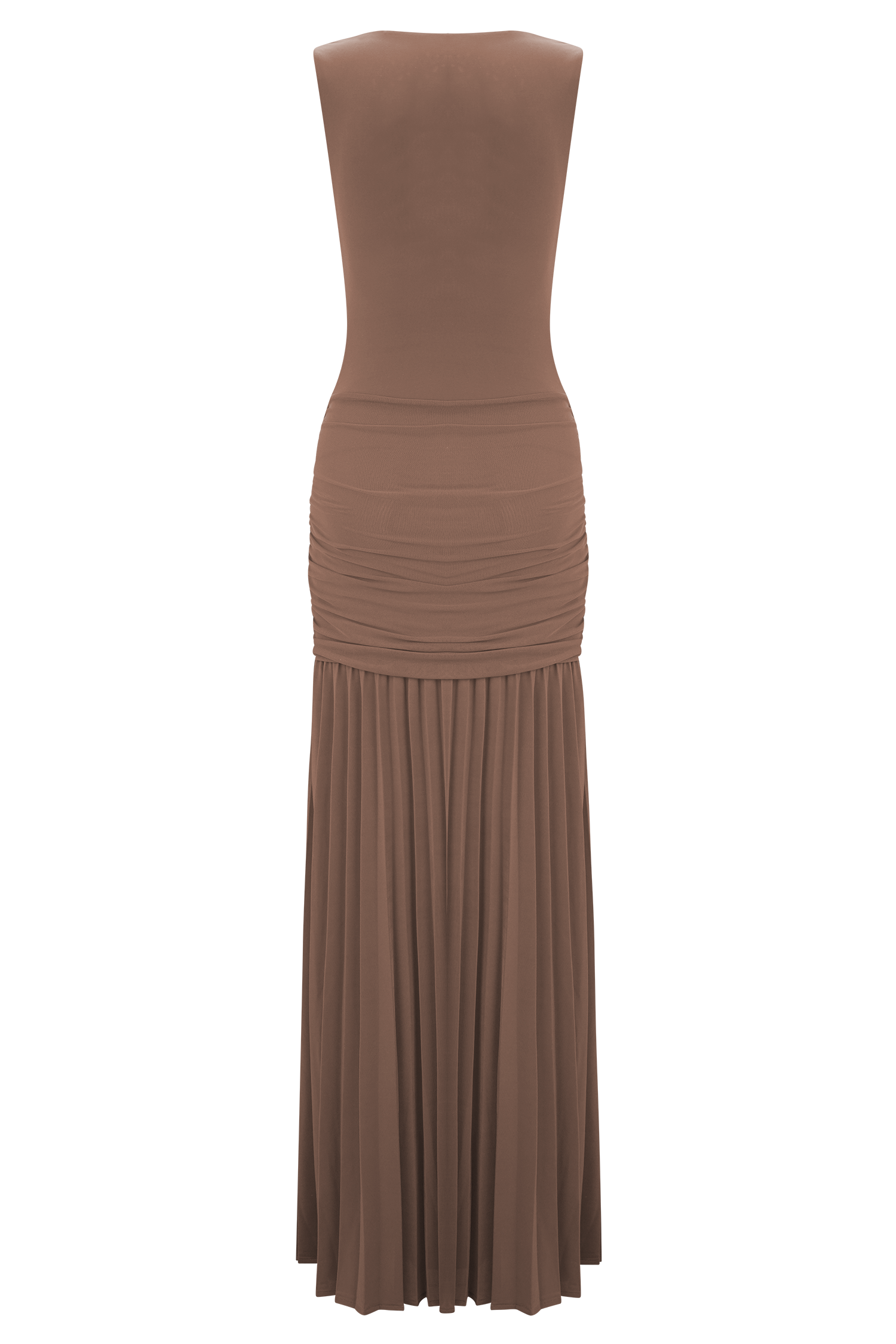 Dania Cowl Neck Slinky Maxi Dress - Mocha Mousse、mySite、solidvoid
