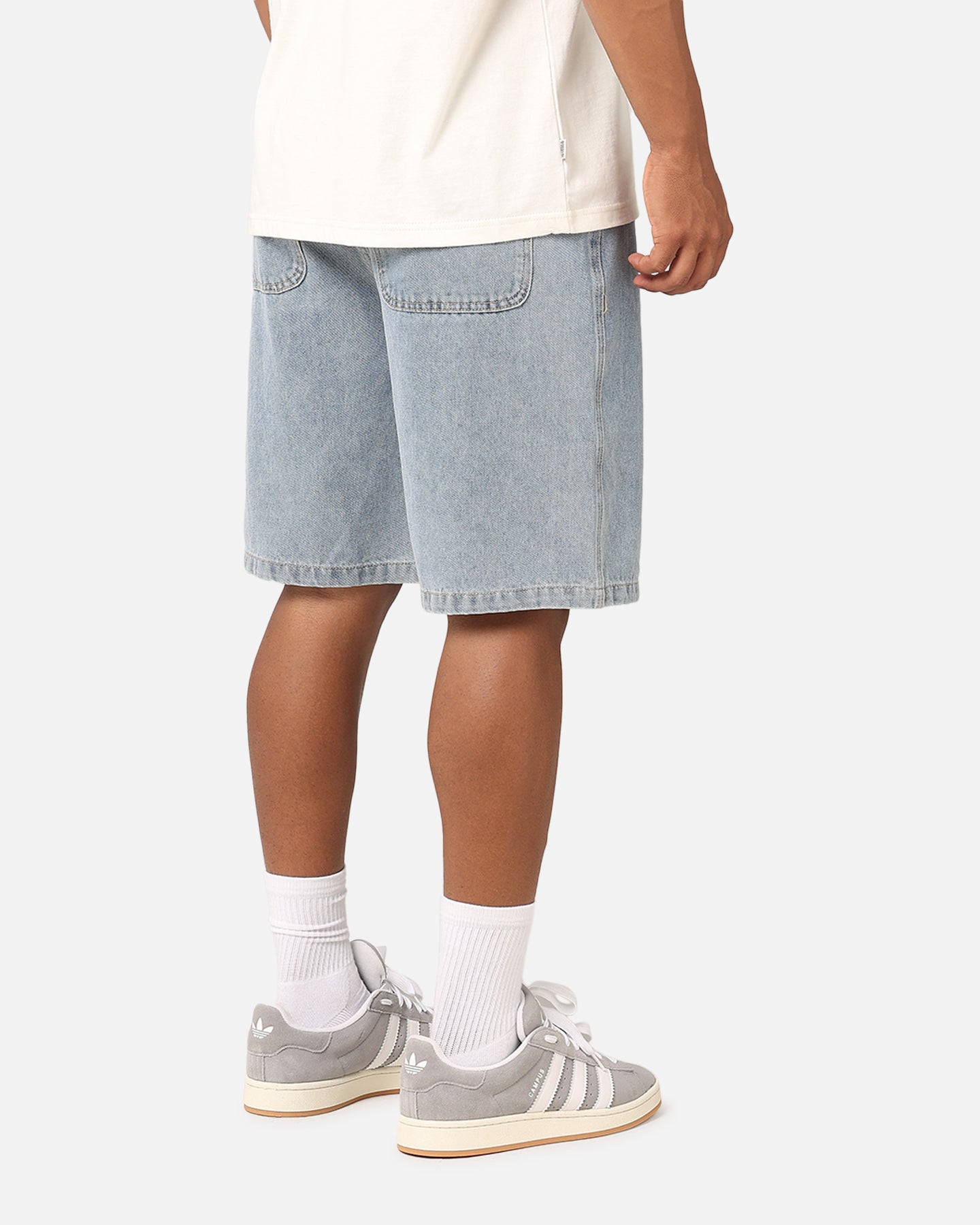 S Double Print Denim Standard Shorts Light Blue、mySite、zt4zffjzw