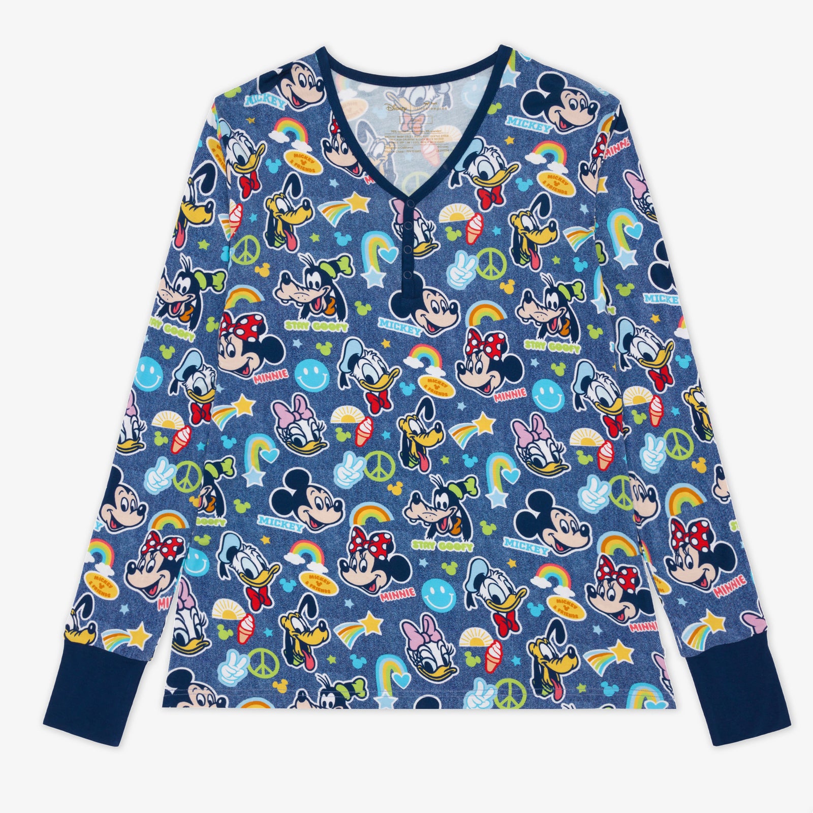  Navy Disney Mickey's Clubhouse Women's Long Sleeve Pajama Top、mySite、layawaytickets