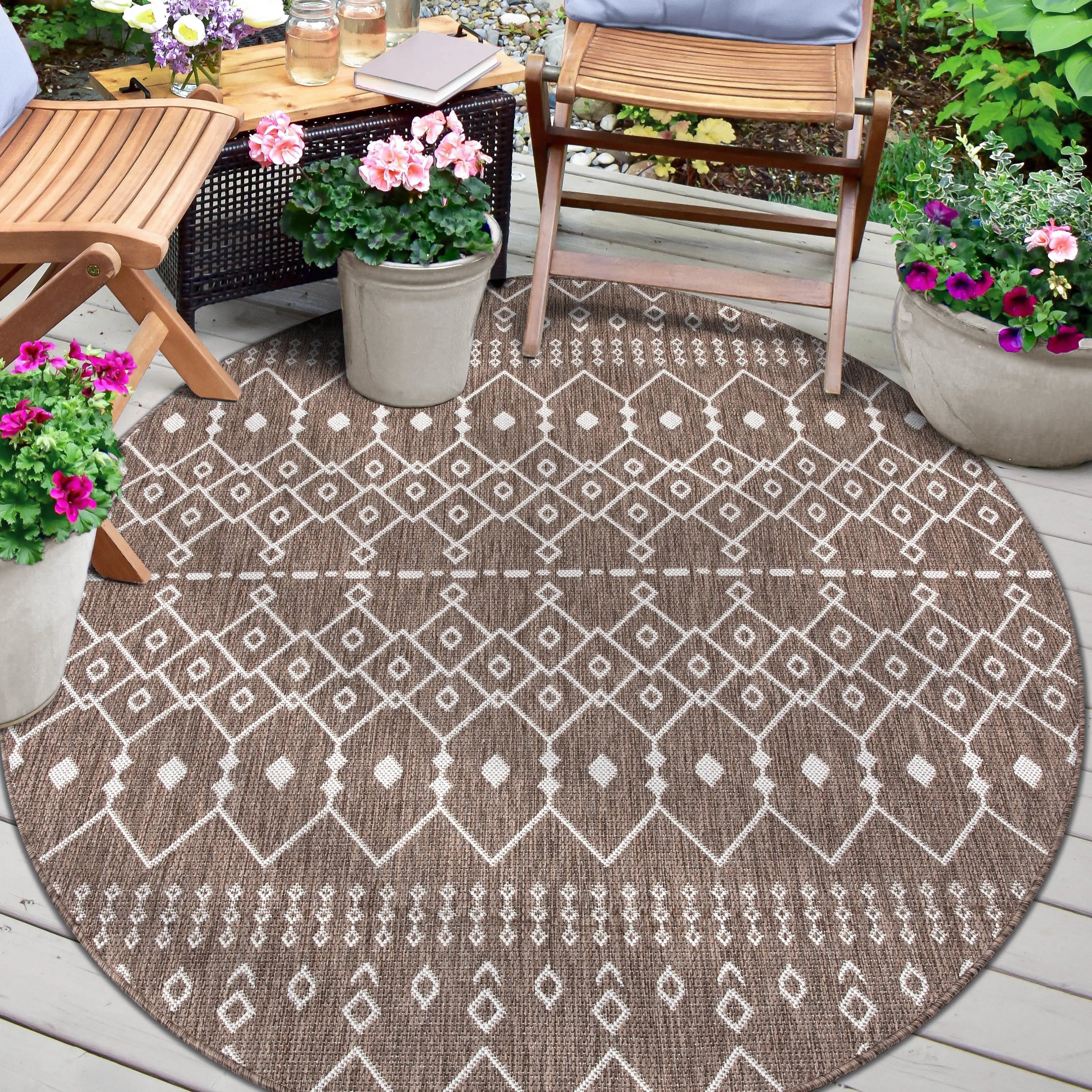 Nord Moroccan Tribal Indoor Outdoor Taupe Flatweave Rug、mySite、gigharbornorthrealestate