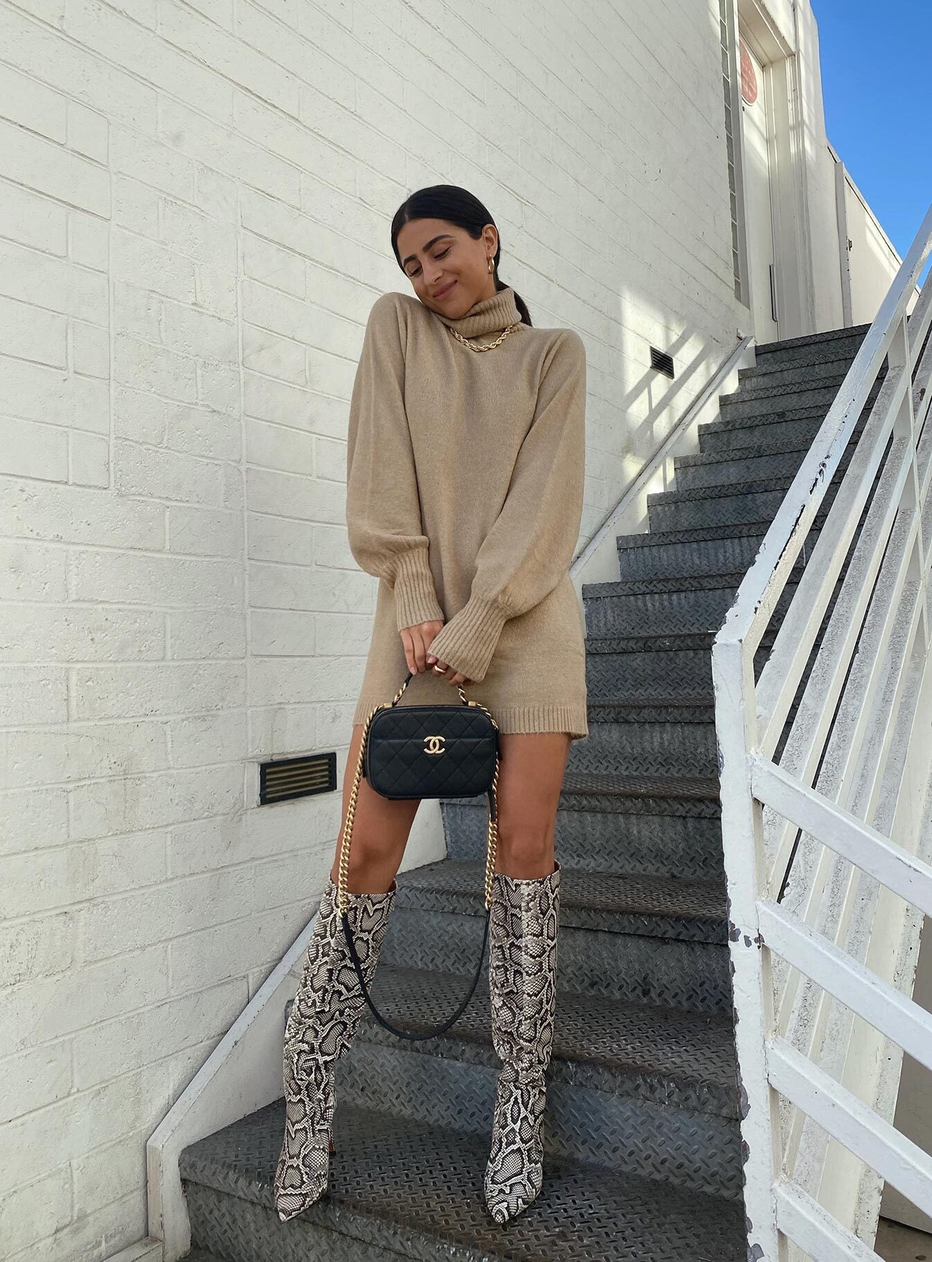 Zahara Mini Dress Beige Petite、mySite、solidvoid