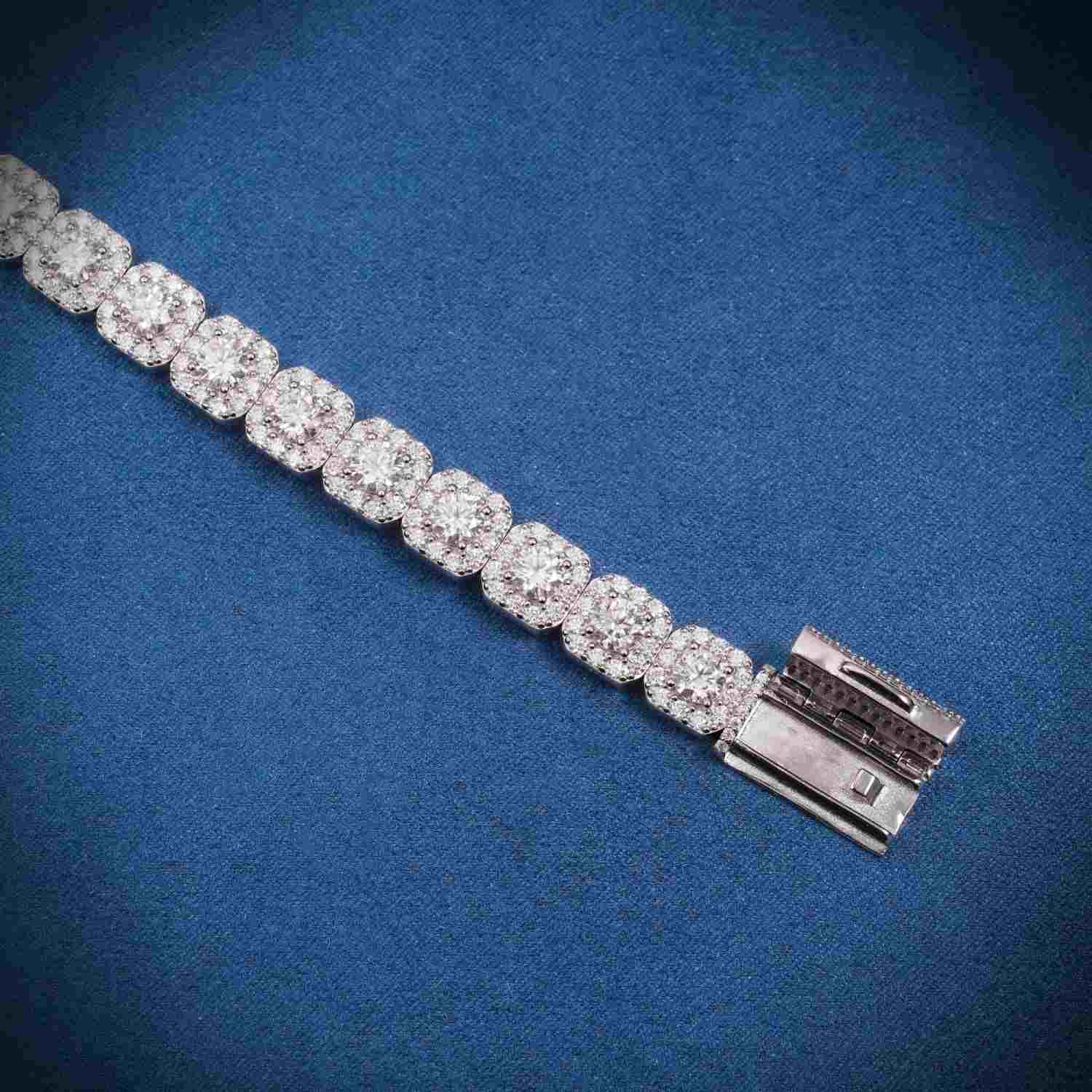 6MM Moissanite Clustered Tennis Bracelet 14K Gold、mySite、hinf8tx79