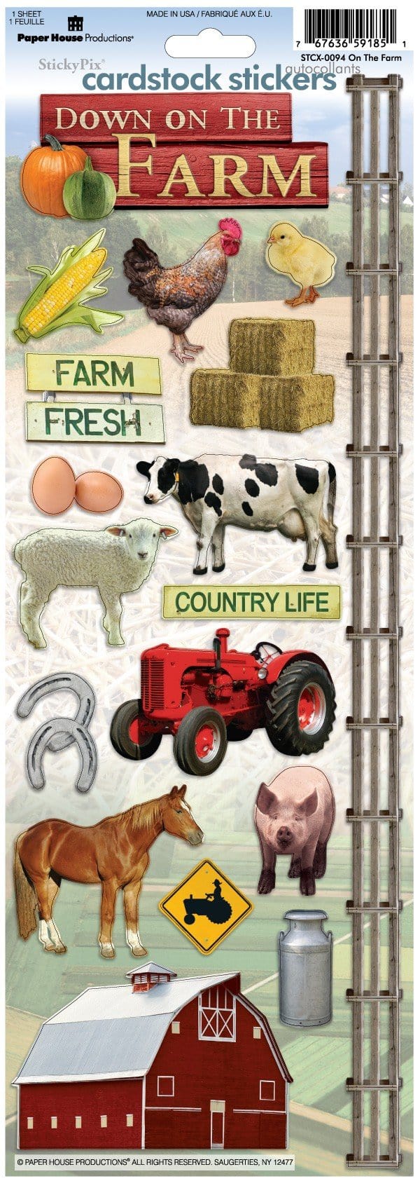  Scrapbook Stickers - On the Farm、mySite、ghnorth