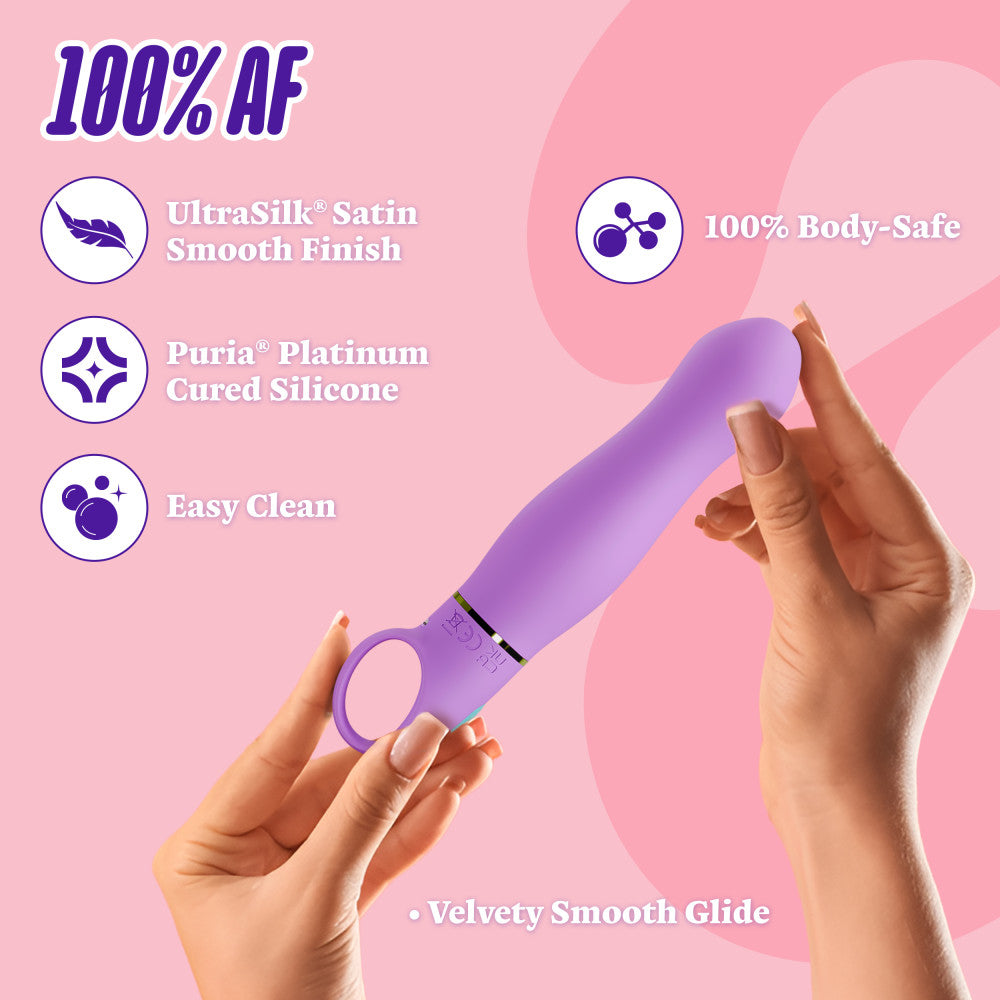 Aria by Blush® | Exciting AF 6 Inch Silicone Vibrator – Rechargeable Clitoral & G-Spot Stimulator –In Indigo、mySite、bottomscart