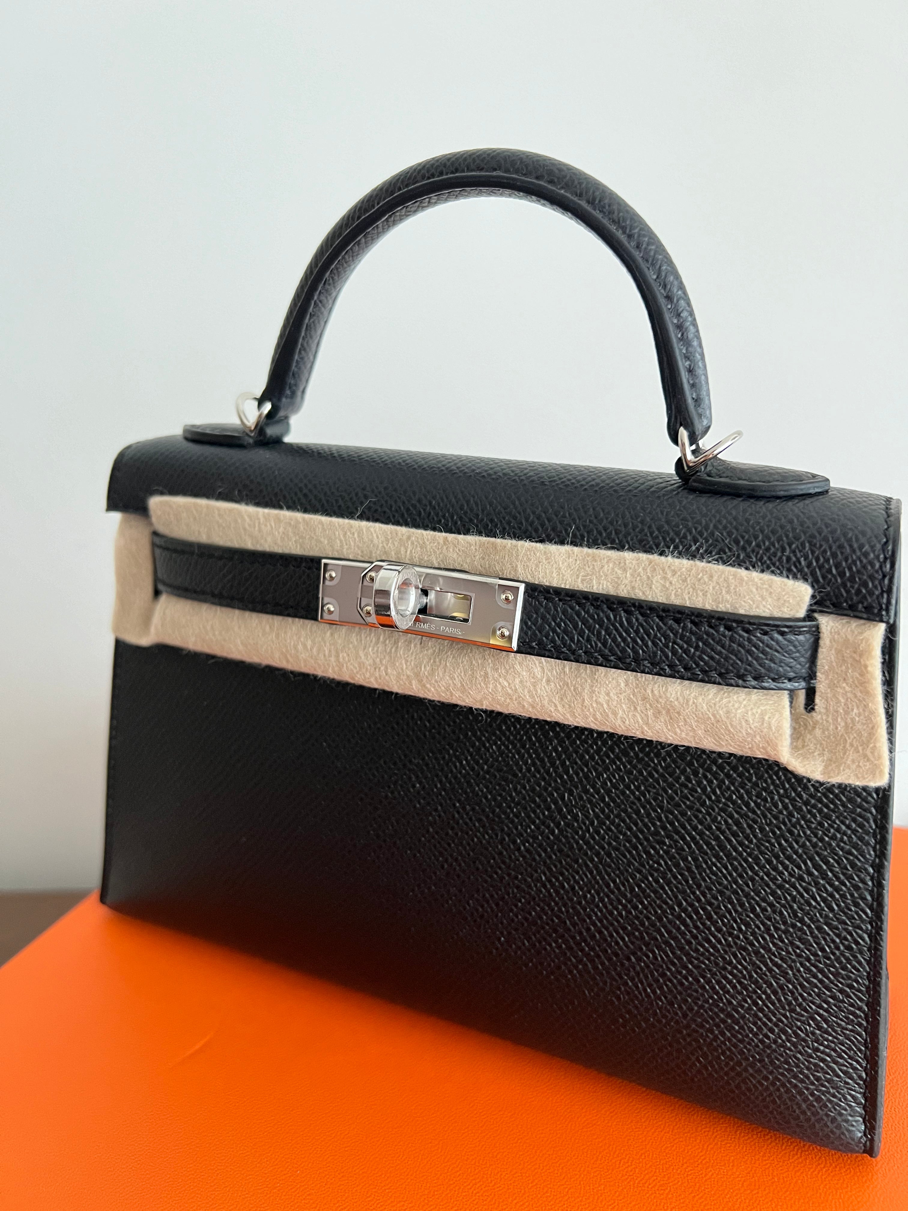 Hermès Mini Kelly 20 Black Epsom PHW、mySite、garminoutage.com