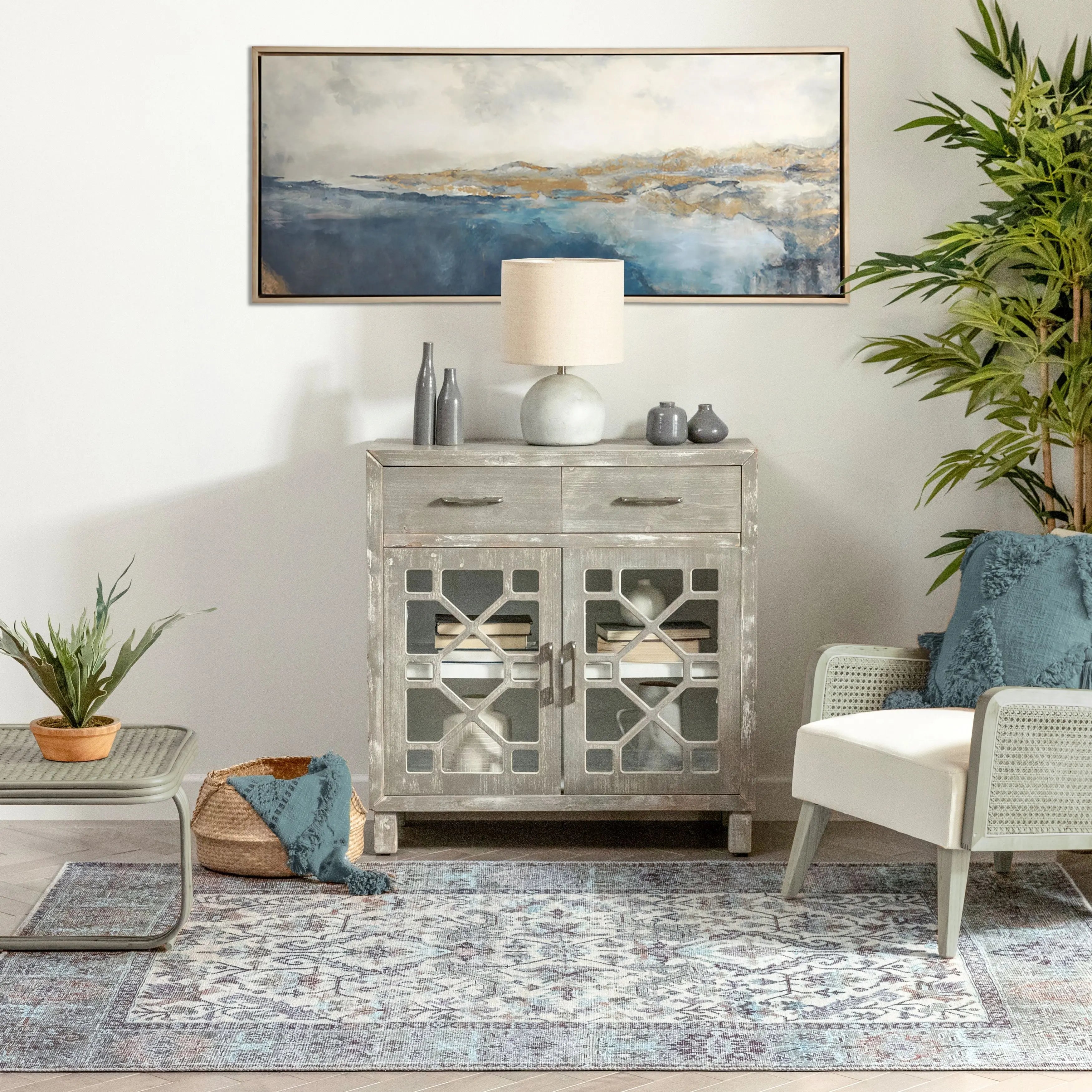 Macon Machine Washable Vintage Medallion Botanical Border Beige Flat-Weave Distressed 5'3 x 7'3 Rug、mySite、gigharbornorthrealestate