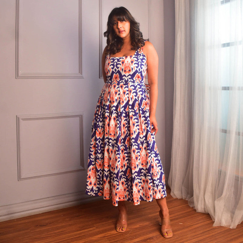 Cotton Dress For Women | Block Print | Blue、mySite、camillekostekn