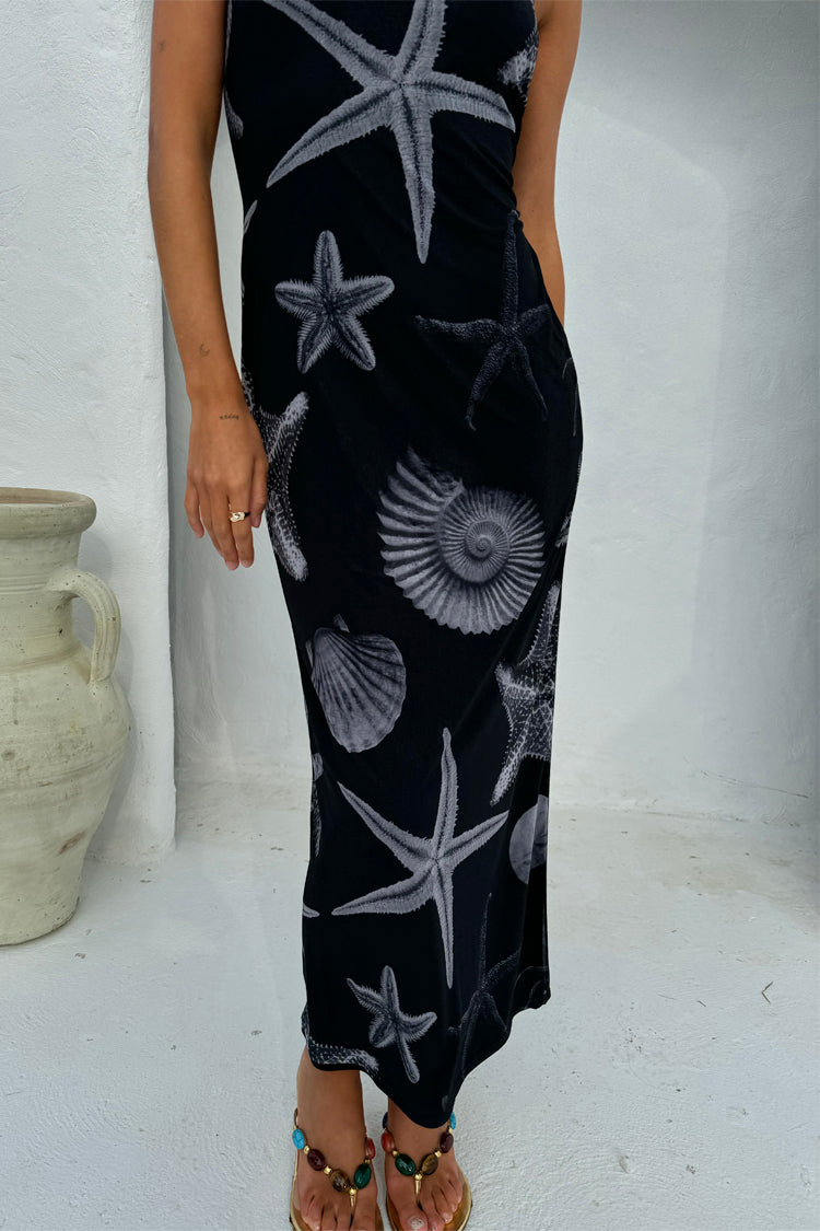 Black Seashell Mesh Cami Dress、mySite、solidvoid