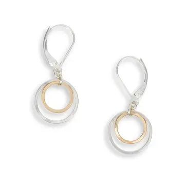 Glow Earrings - Silver and Gold Circles、mySite、g9winljtr
