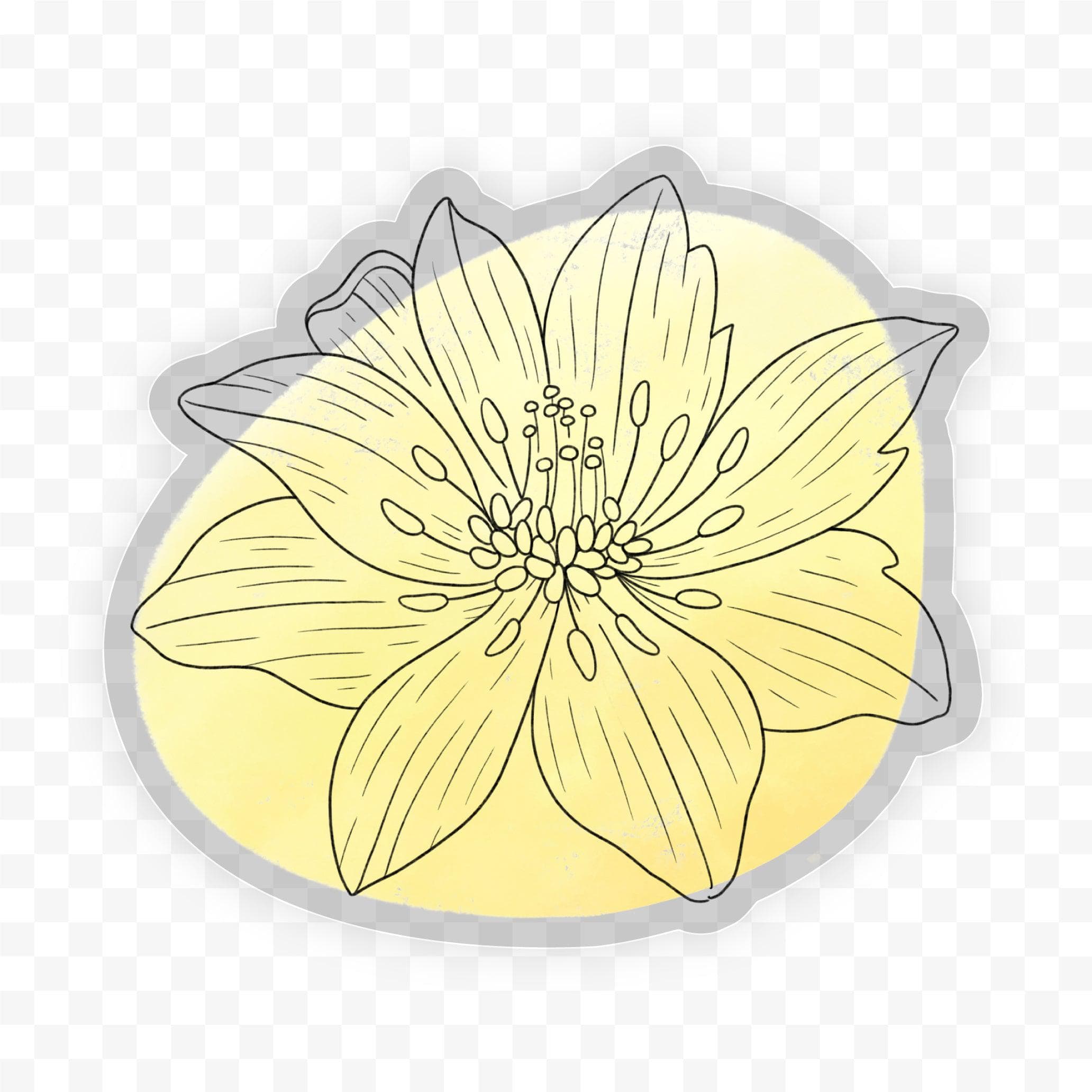  Yellowbird Magnolia Abstract - Clear Sticker、mySite、ghnorth